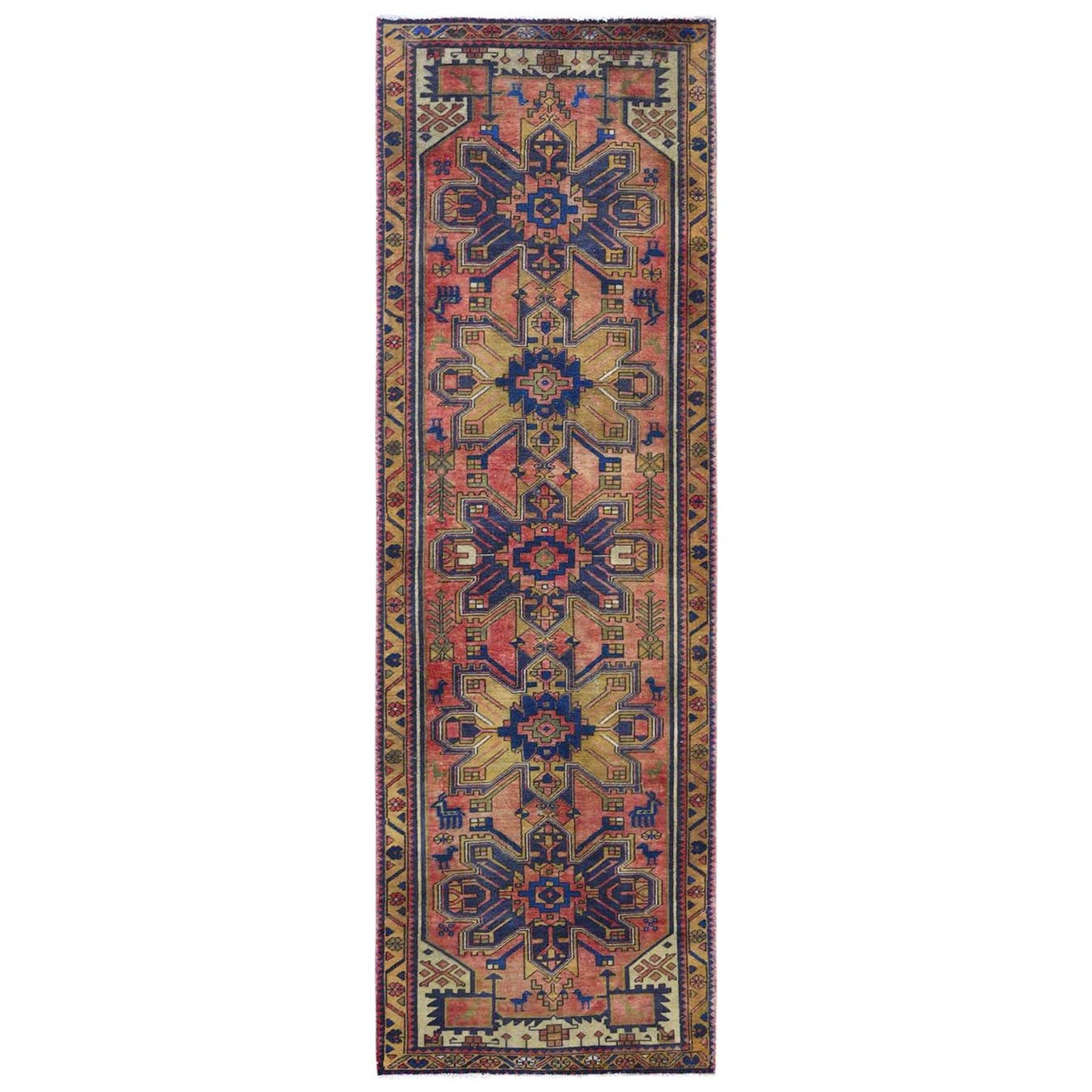 Fetneh Collection And Vintage Overdyed Collection Hand Knotted Red Rug No: 1121842