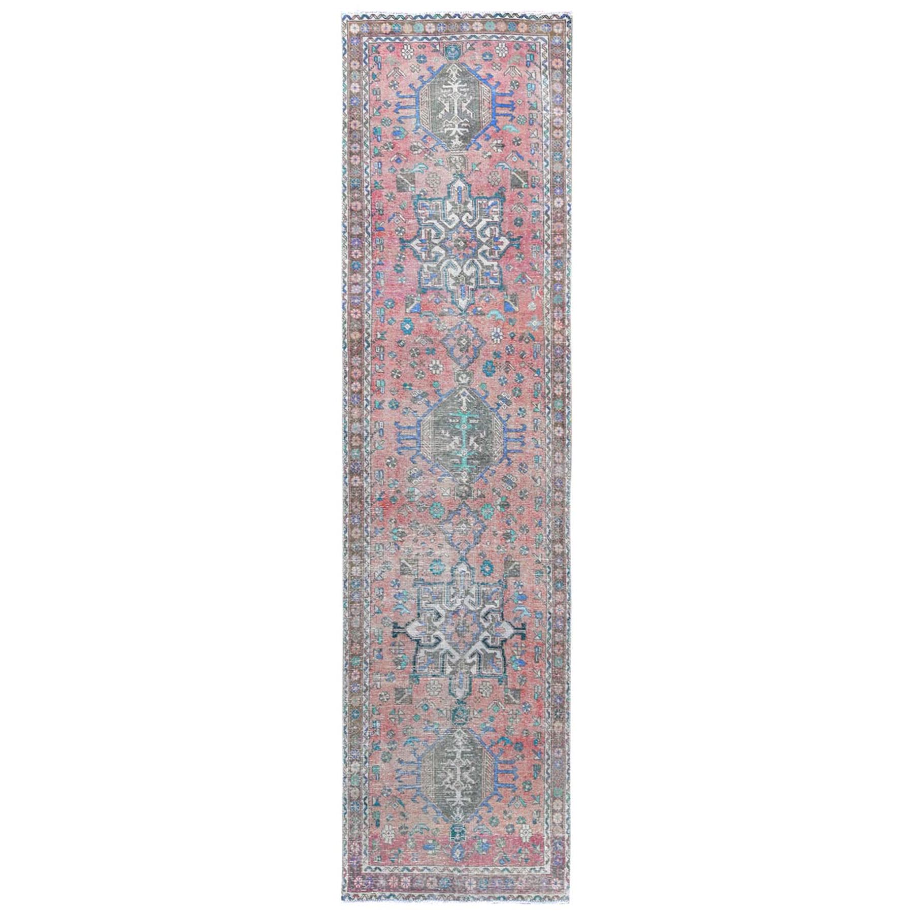 Fetneh Collection And Vintage Overdyed Collection Hand Knotted Pink Rug No: 1121848