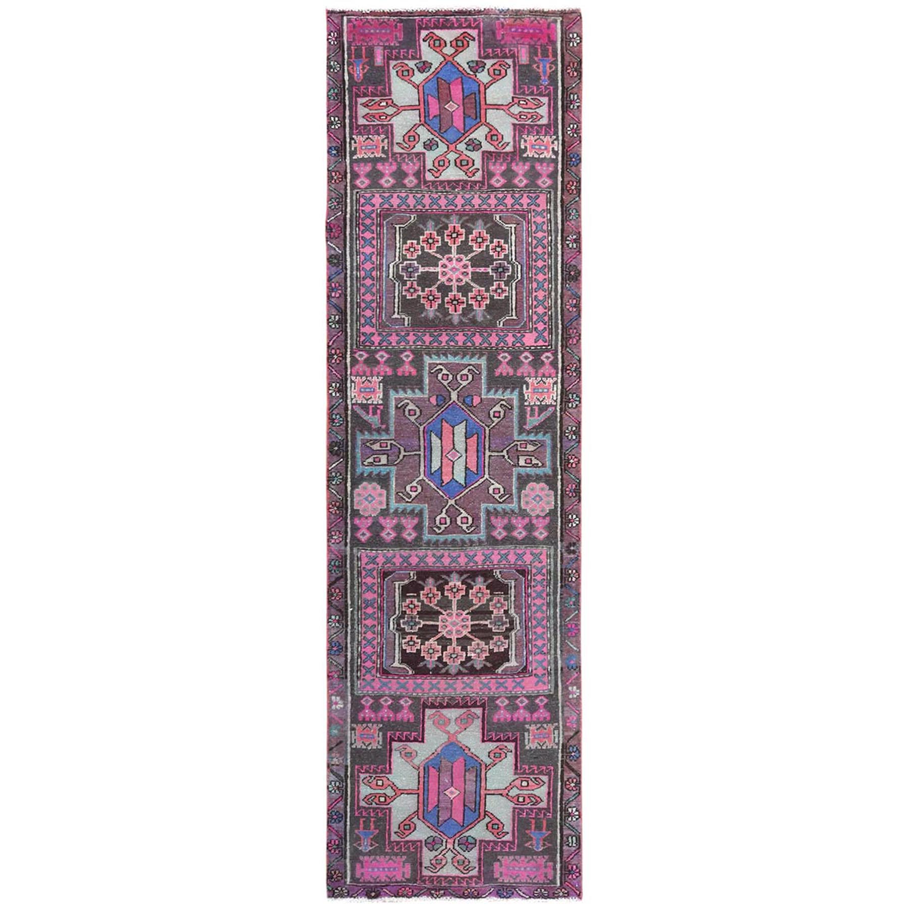 Fetneh Collection And Vintage Overdyed Collection Hand Knotted Pink Rug No: 1121856