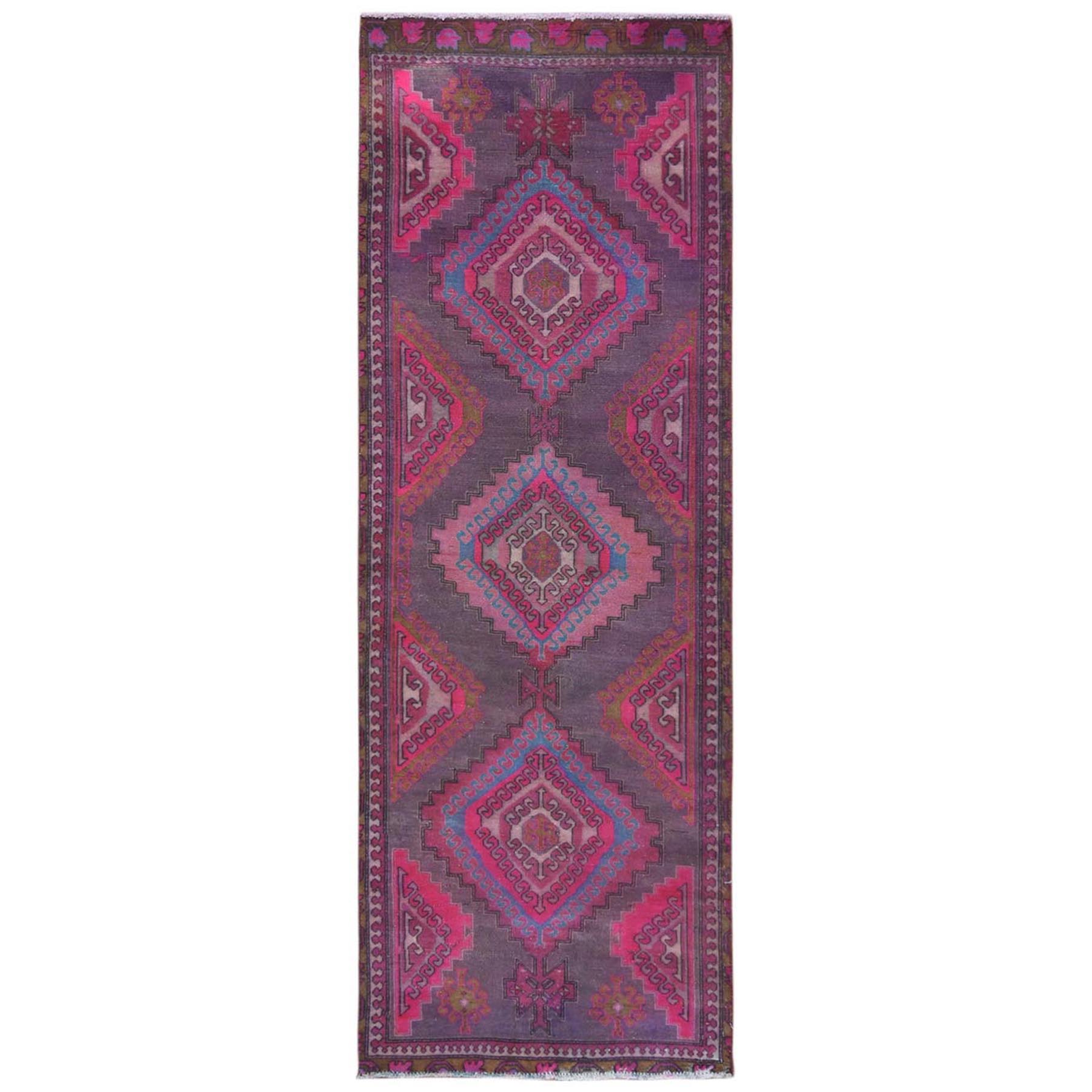 Fetneh Collection And Vintage Overdyed Collection Hand Knotted Pink Rug No: 1121884