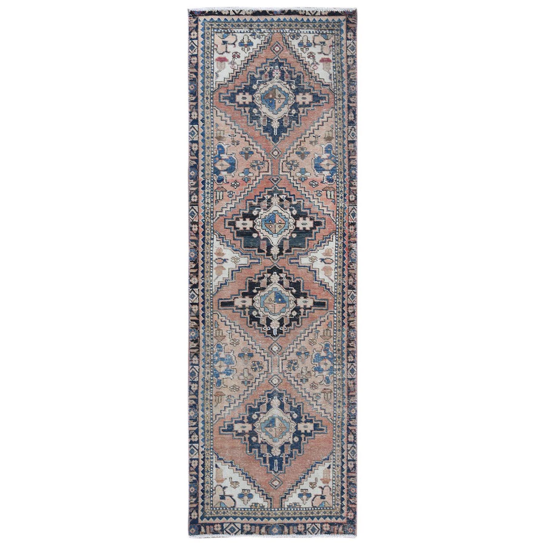 Fetneh Collection And Vintage Overdyed Collection Hand Knotted Brown Rug No: 1121894