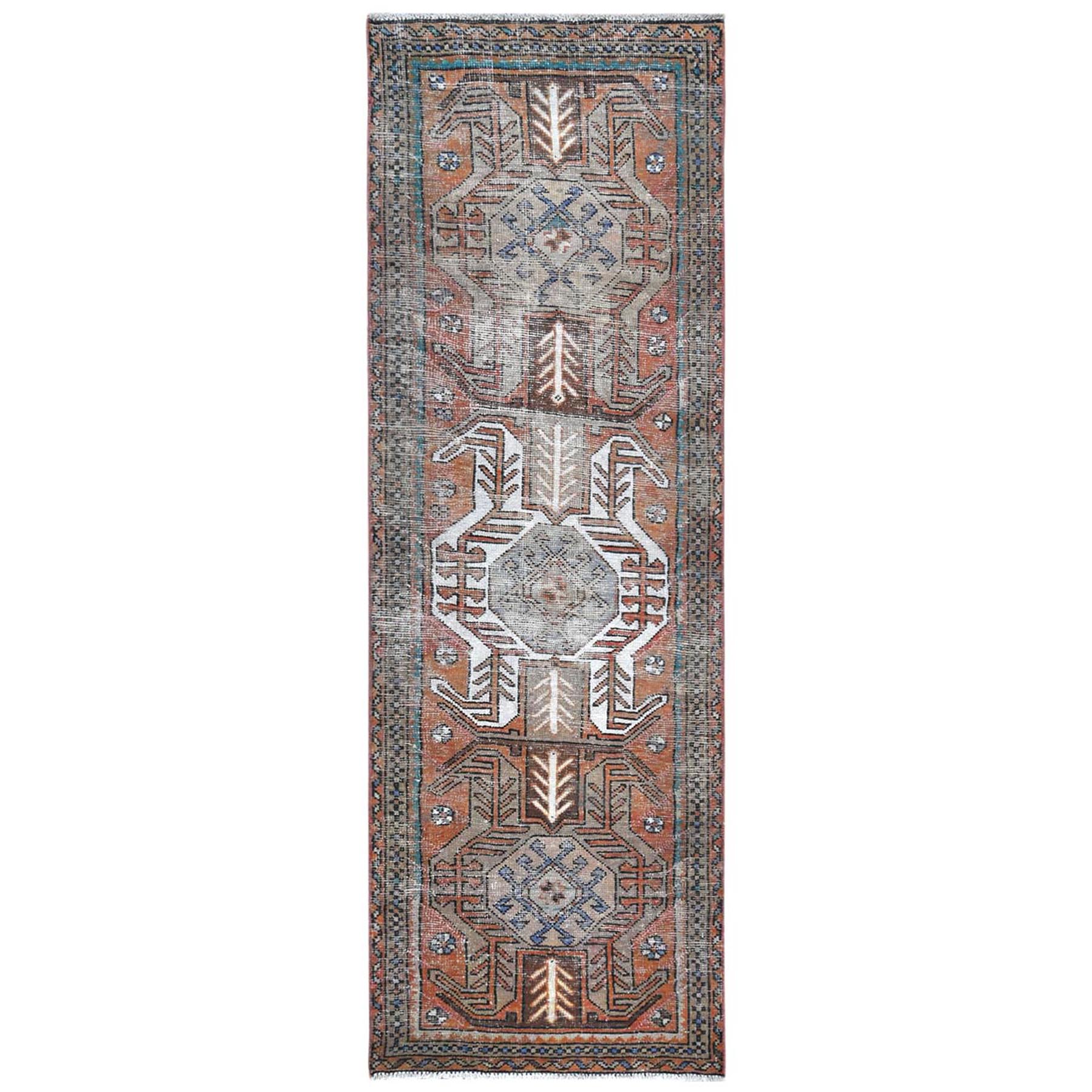 Fetneh Collection And Vintage Overdyed Collection Hand Knotted Red Rug No: 1121904