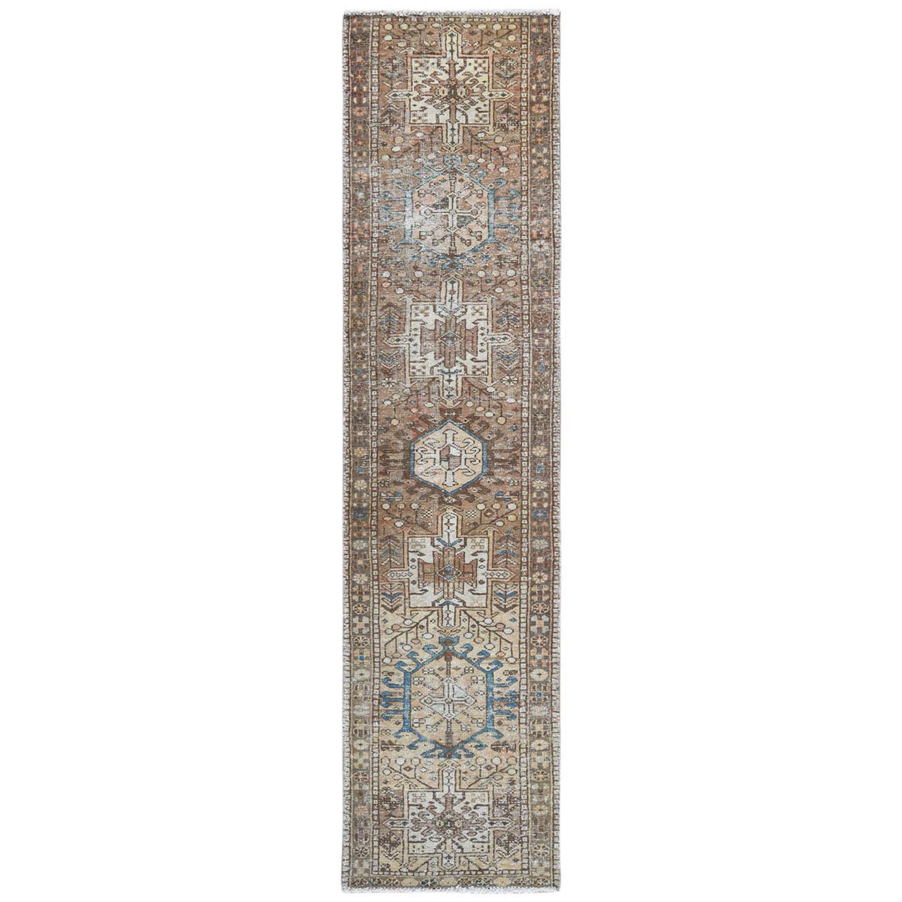 Fetneh Collection And Vintage Overdyed Collection Hand Knotted Brown Rug No: 1121912