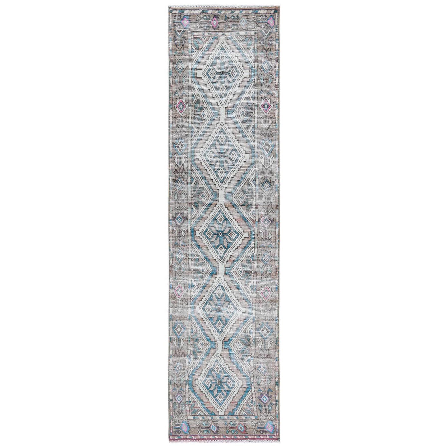 Fetneh Collection And Vintage Overdyed Collection Hand Knotted Brown Rug No: 1121914