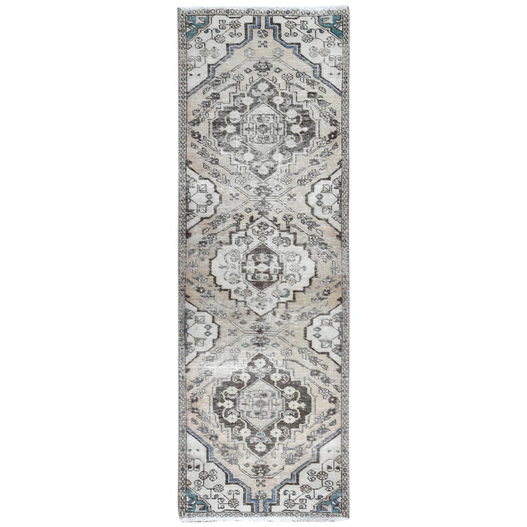 Fetneh Collection And Vintage Overdyed Collection Hand Knotted Beige Rug No: 1121920