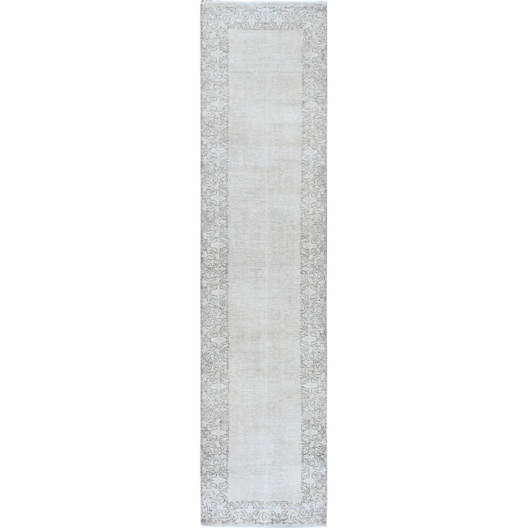 Fetneh Collection And Vintage Overdyed Collection Hand Knotted Ivory Rug No: 1121926
