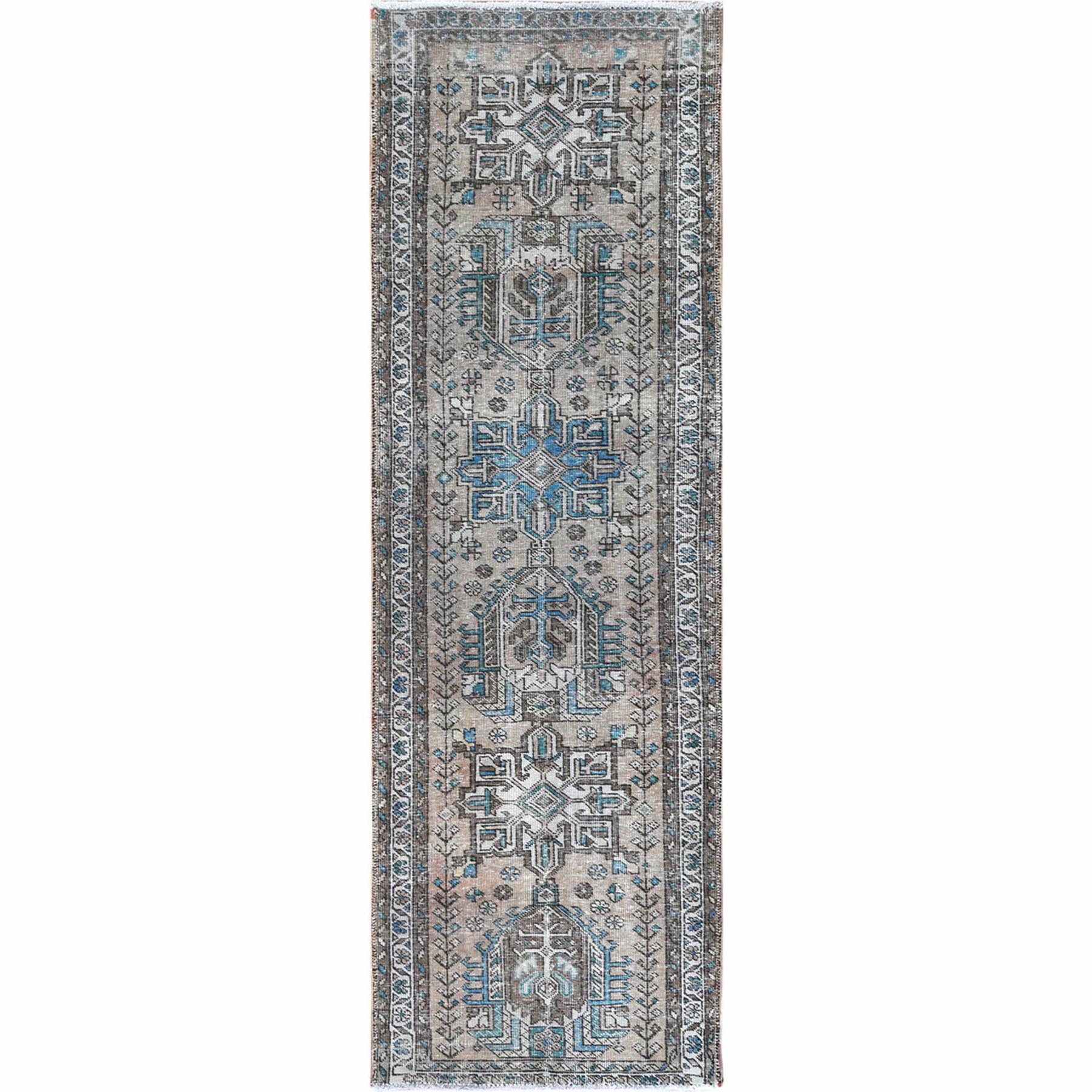 Fetneh Collection And Vintage Overdyed Collection Hand Knotted Brown Rug No: 1121932