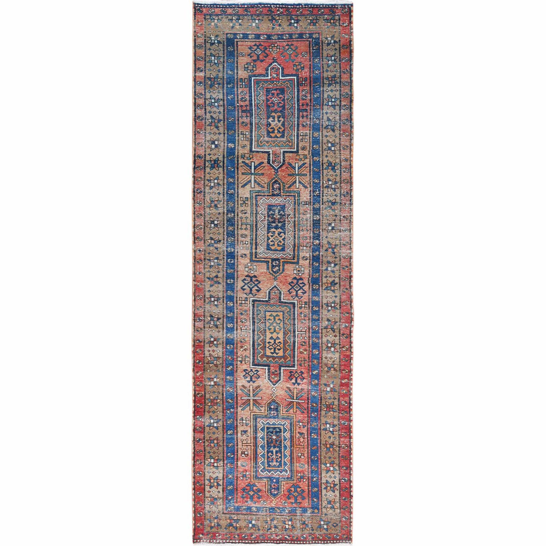 Fetneh Collection And Vintage Overdyed Collection Hand Knotted Orange Rug No: 1121946
