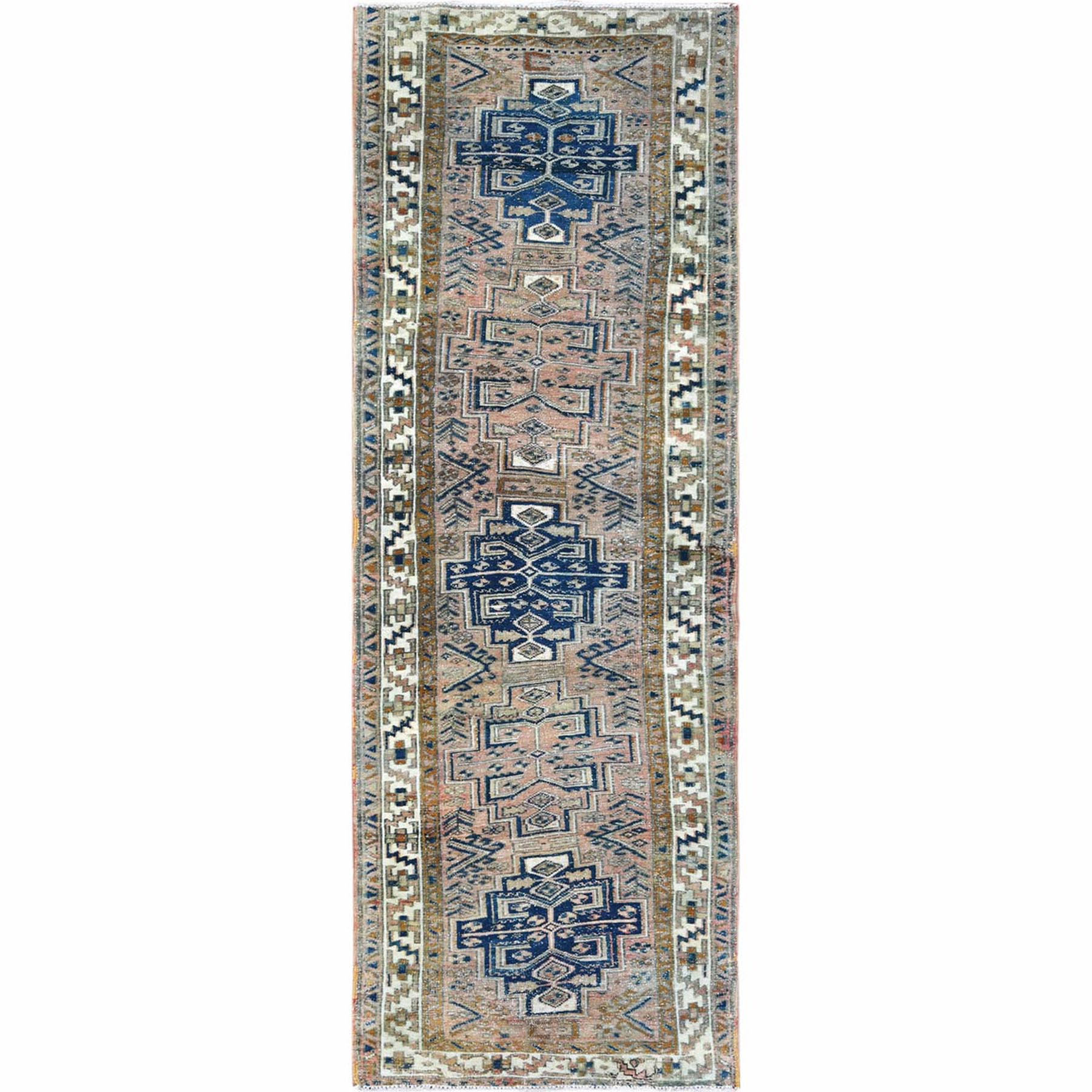 Fetneh Collection And Vintage Overdyed Collection Hand Knotted Brown Rug No: 1121960