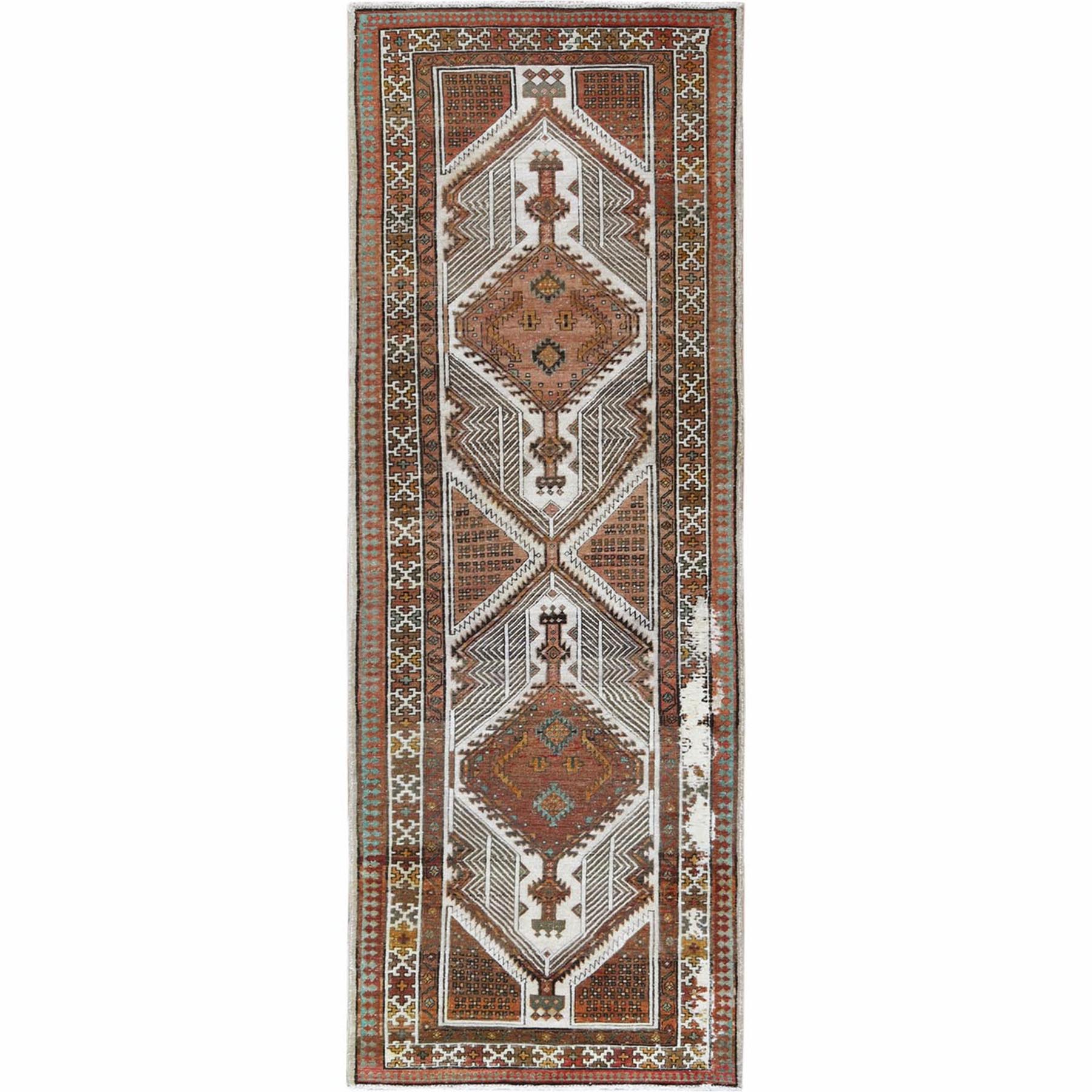 Fetneh Collection And Vintage Overdyed Collection Hand Knotted Red Rug No: 1121964