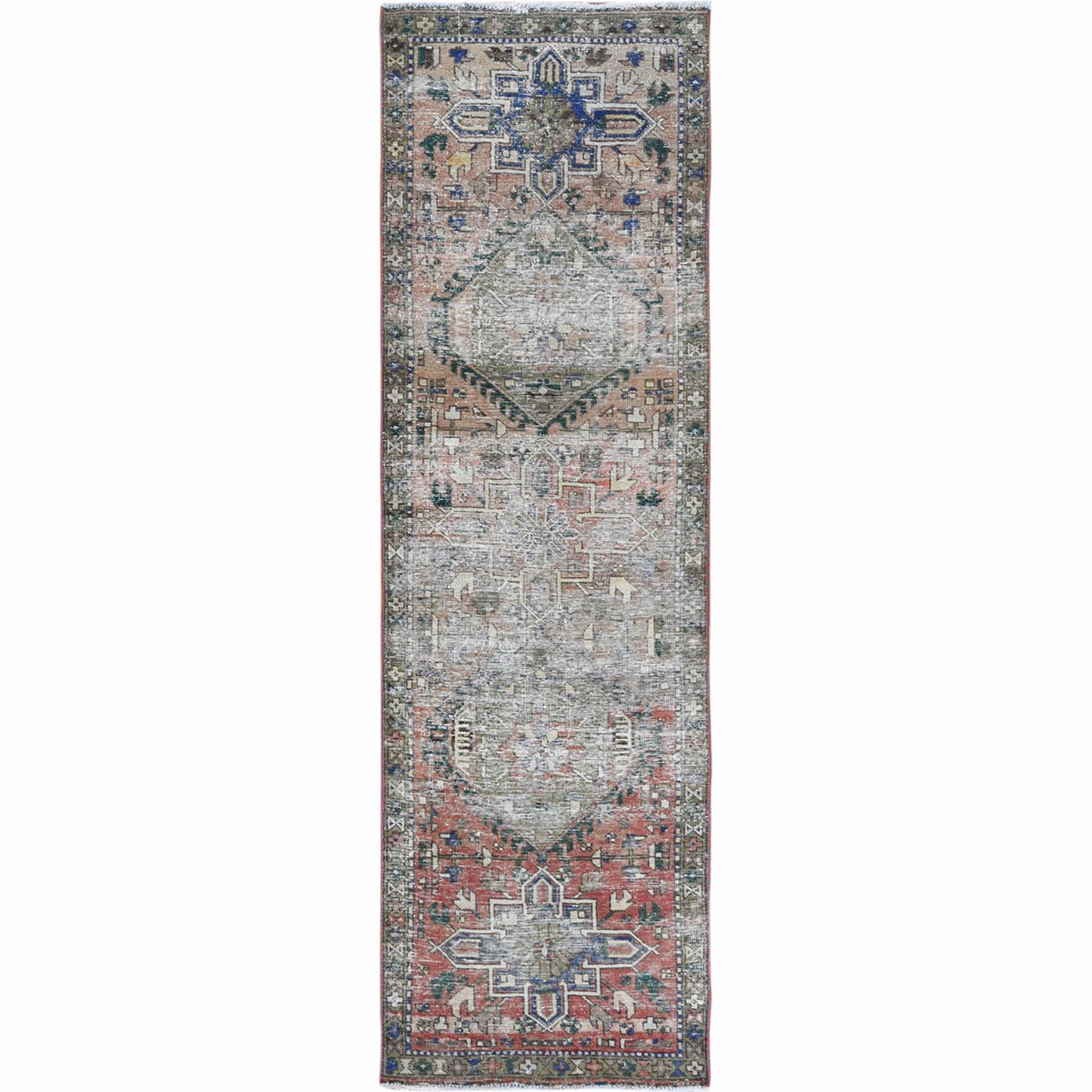 Fetneh Collection And Vintage Overdyed Collection Hand Knotted Red Rug No: 1121980