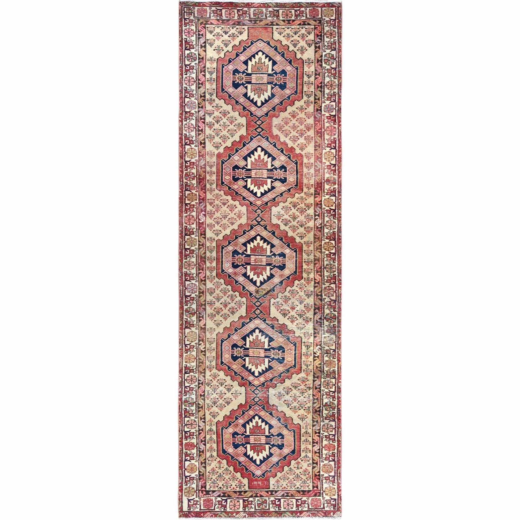 Fetneh Collection And Vintage Overdyed Collection Hand Knotted Red Rug No: 1121990