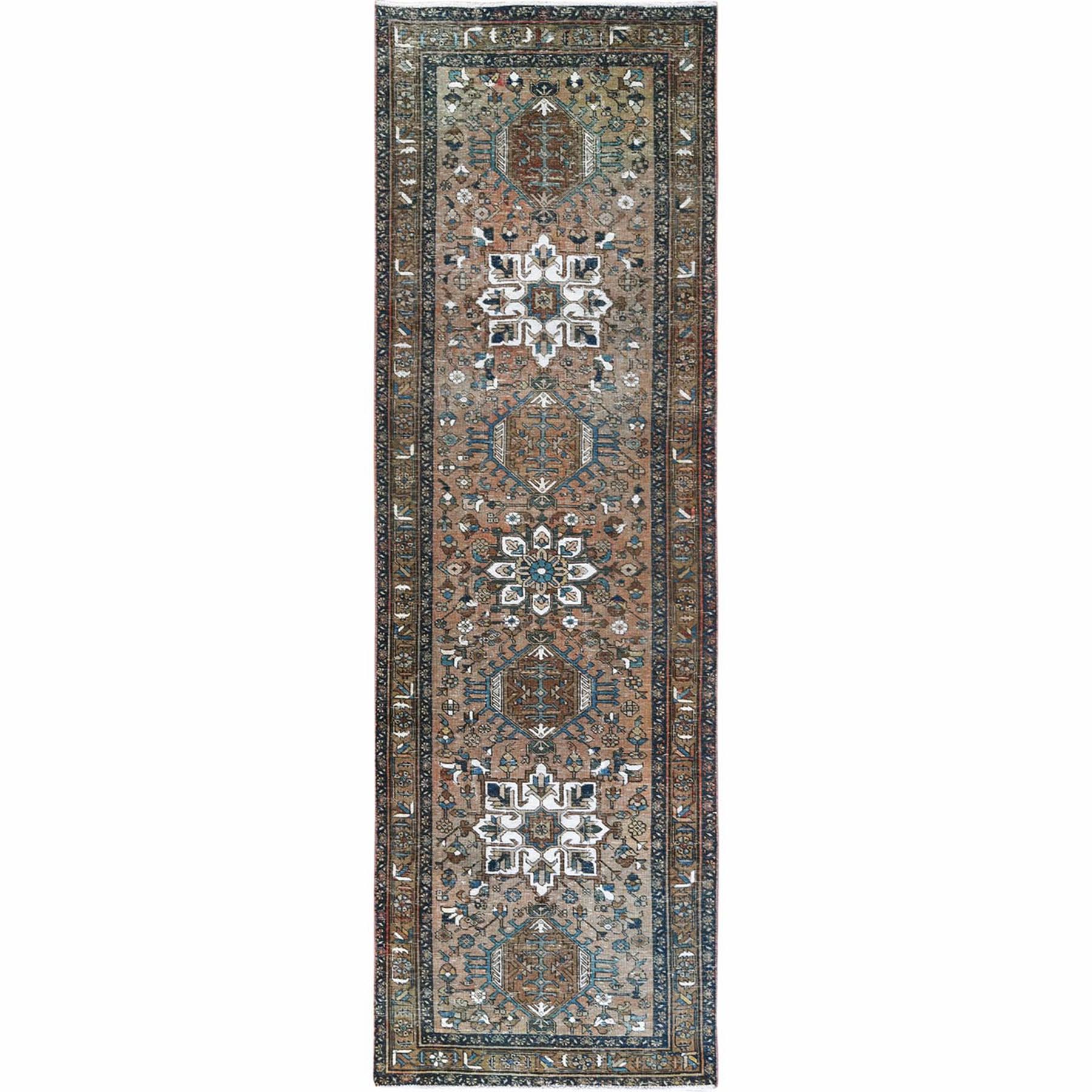 Fetneh Collection And Vintage Overdyed Collection Hand Knotted Brown Rug No: 1122000