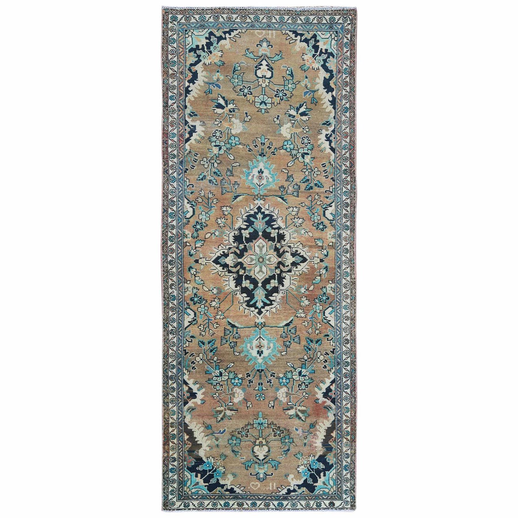 Fetneh Collection And Vintage Overdyed Collection Hand Knotted Orange Rug No: 1122006