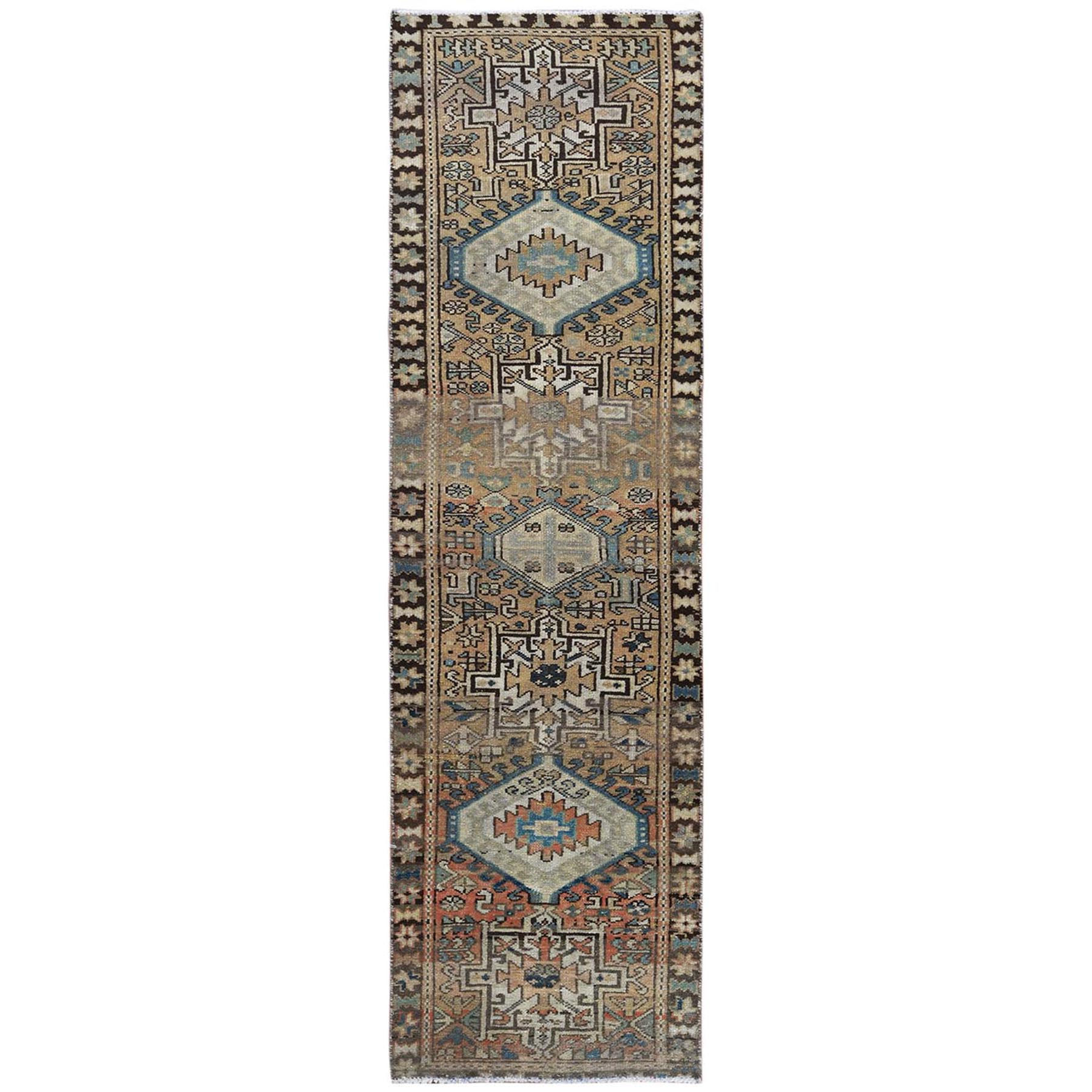 Fetneh Collection And Vintage Overdyed Collection Hand Knotted Orange Rug No: 1122012