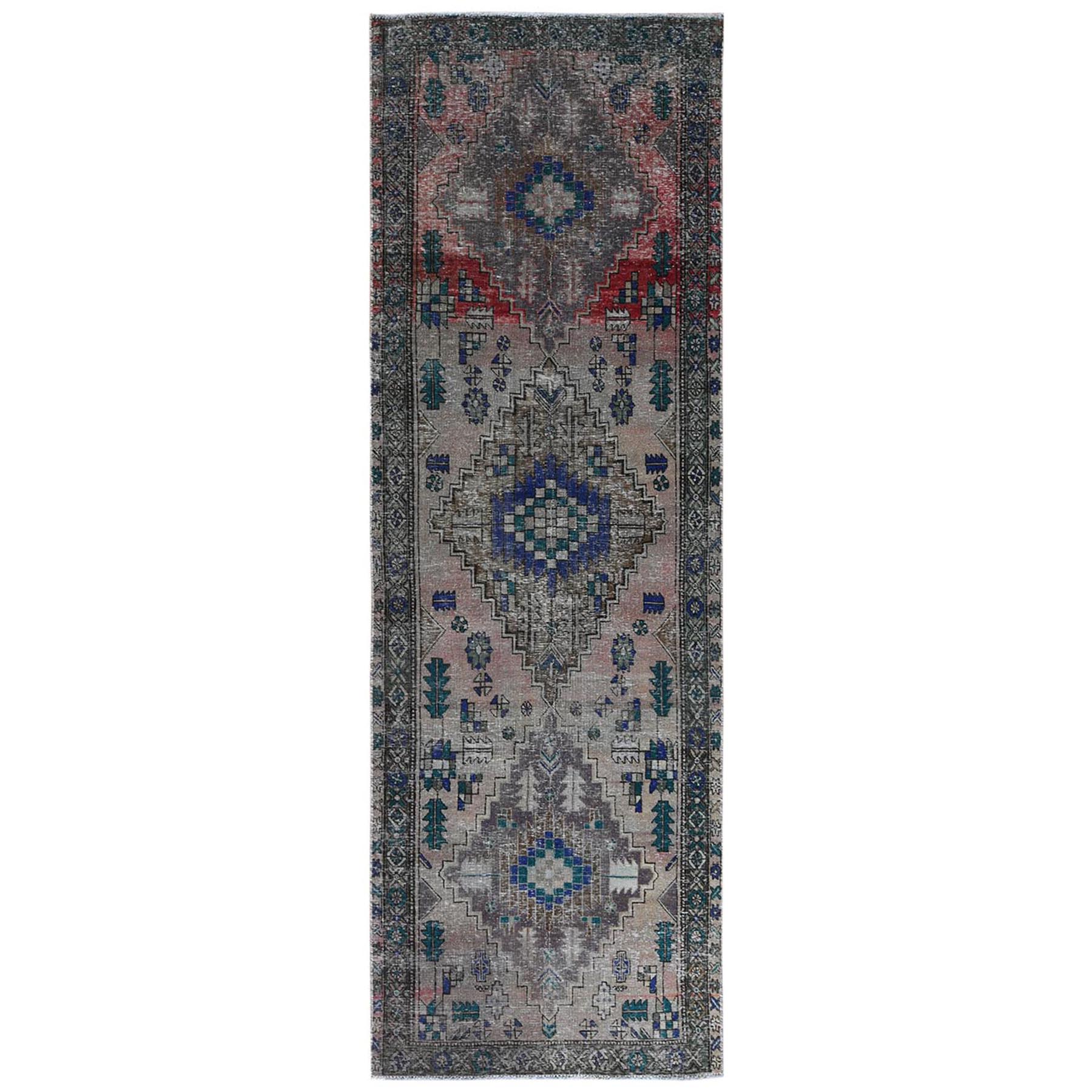 Fetneh Collection And Vintage Overdyed Collection Hand Knotted Brown Rug No: 1122024