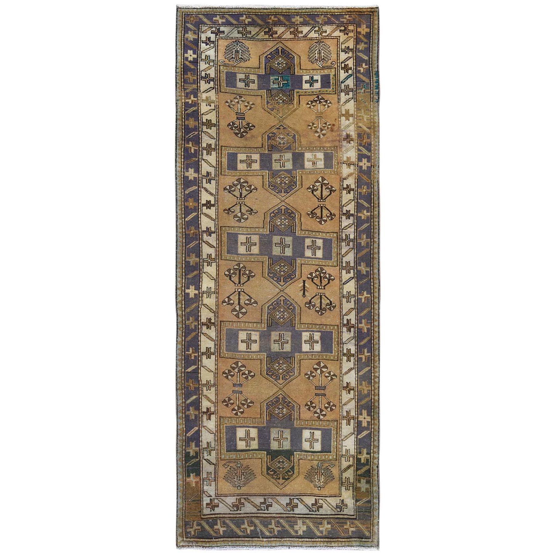 Fetneh Collection And Vintage Overdyed Collection Hand Knotted Brown Rug No: 1122062