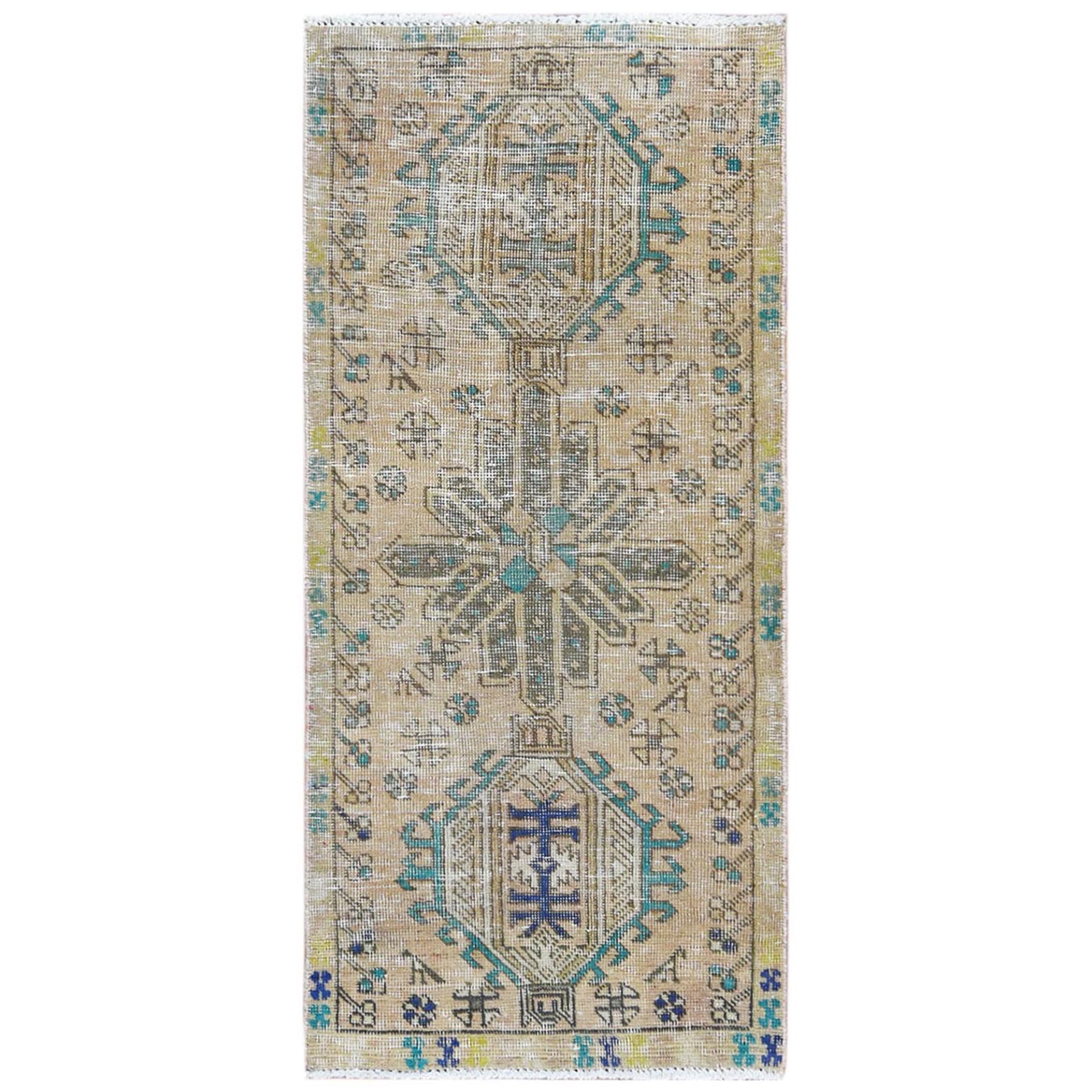 Fetneh Collection And Vintage Overdyed Collection Hand Knotted Yellow Rug No: 1122072