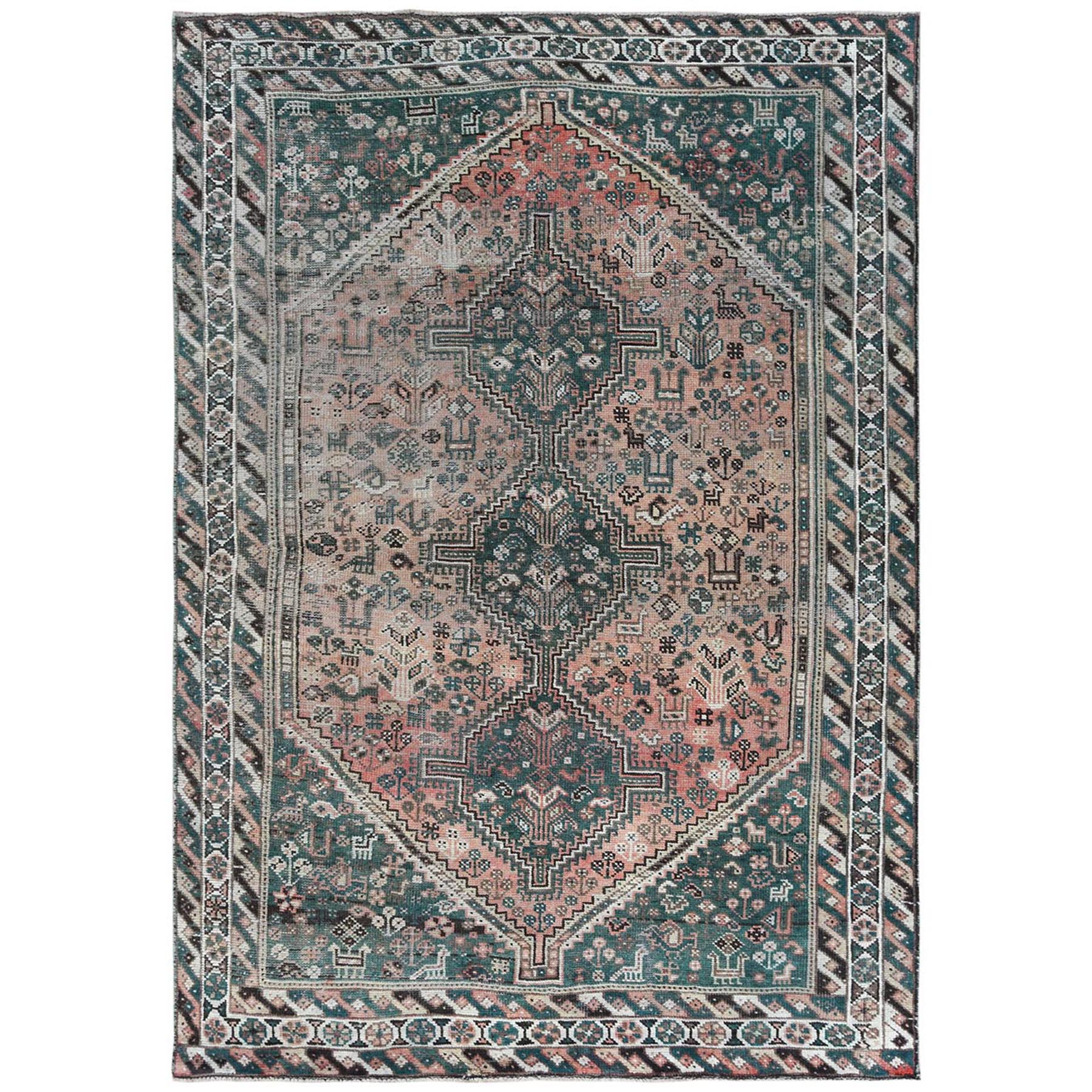 Fetneh Collection And Vintage Overdyed Collection Hand Knotted Pink Rug No: 1122118
