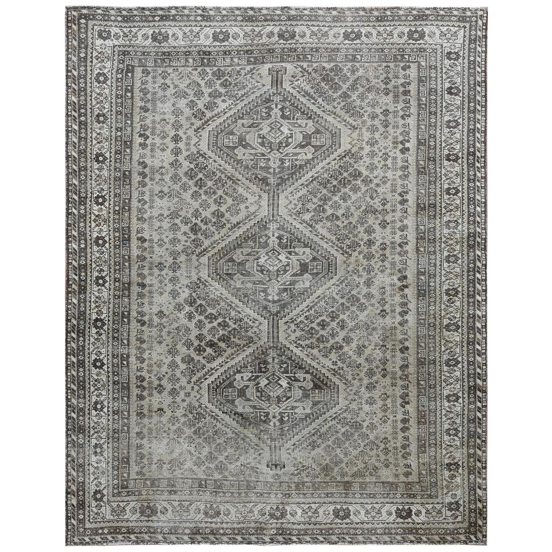 Fetneh Collection And Vintage Overdyed Collection Hand Knotted Beige Rug No: 1122128
