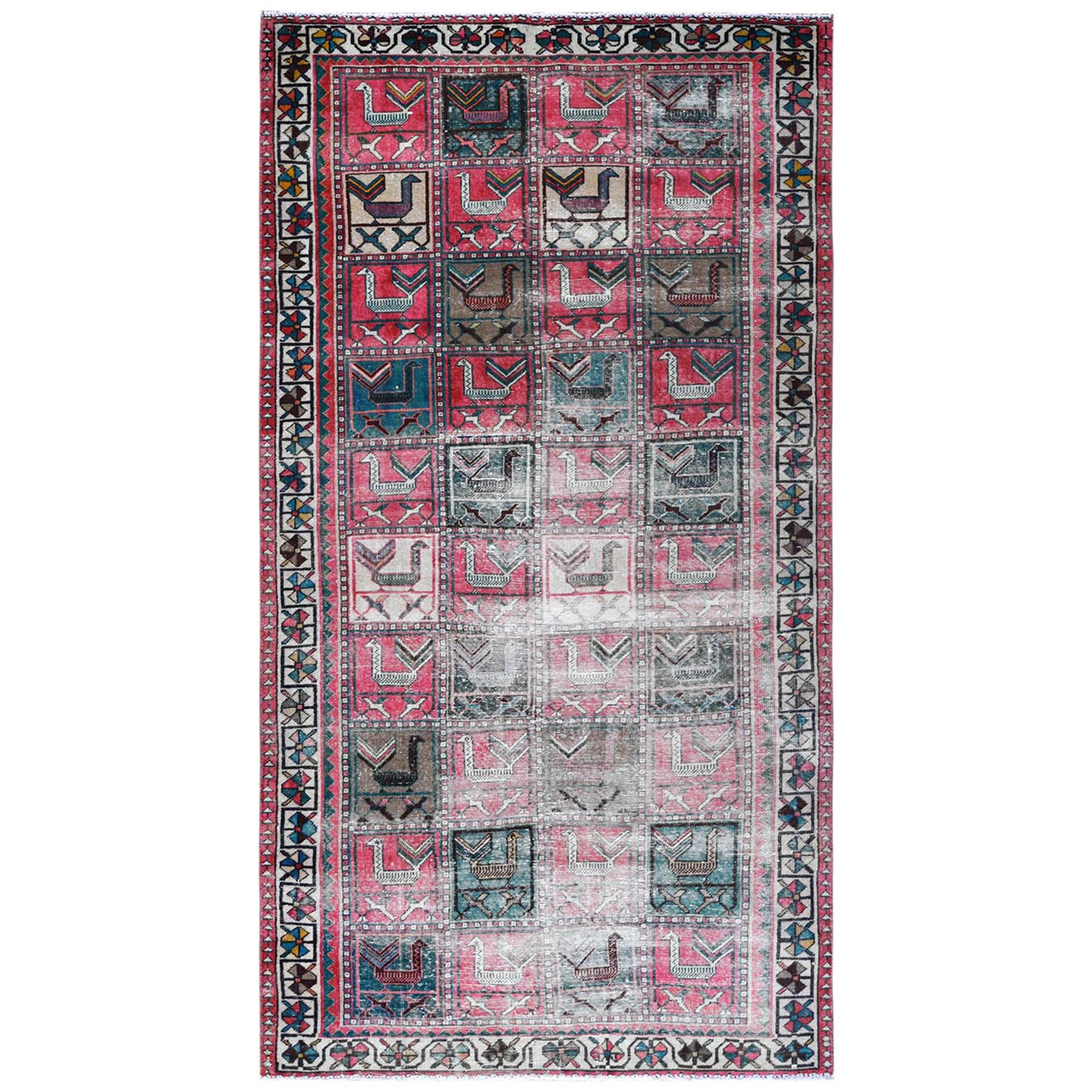 Fetneh Collection And Vintage Overdyed Collection Hand Knotted Red Rug No: 1122150
