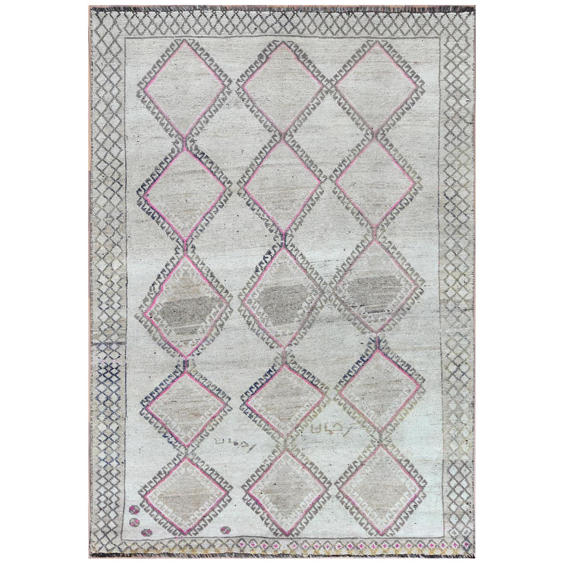 Fetneh Collection And Vintage Overdyed Collection Hand Knotted Beige Rug No: 1122176