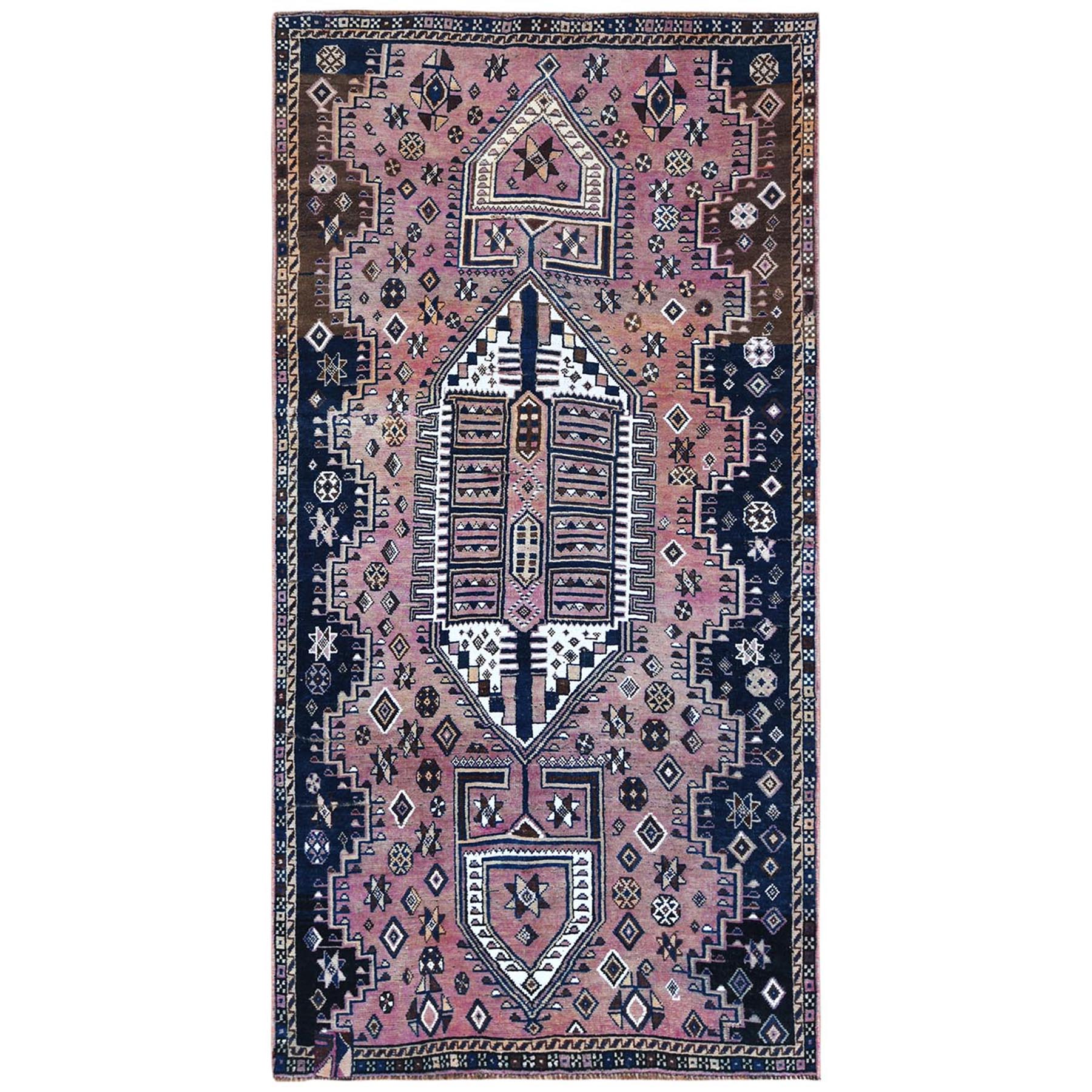Fetneh Collection And Vintage Overdyed Collection Hand Knotted Purple Rug No: 1122204