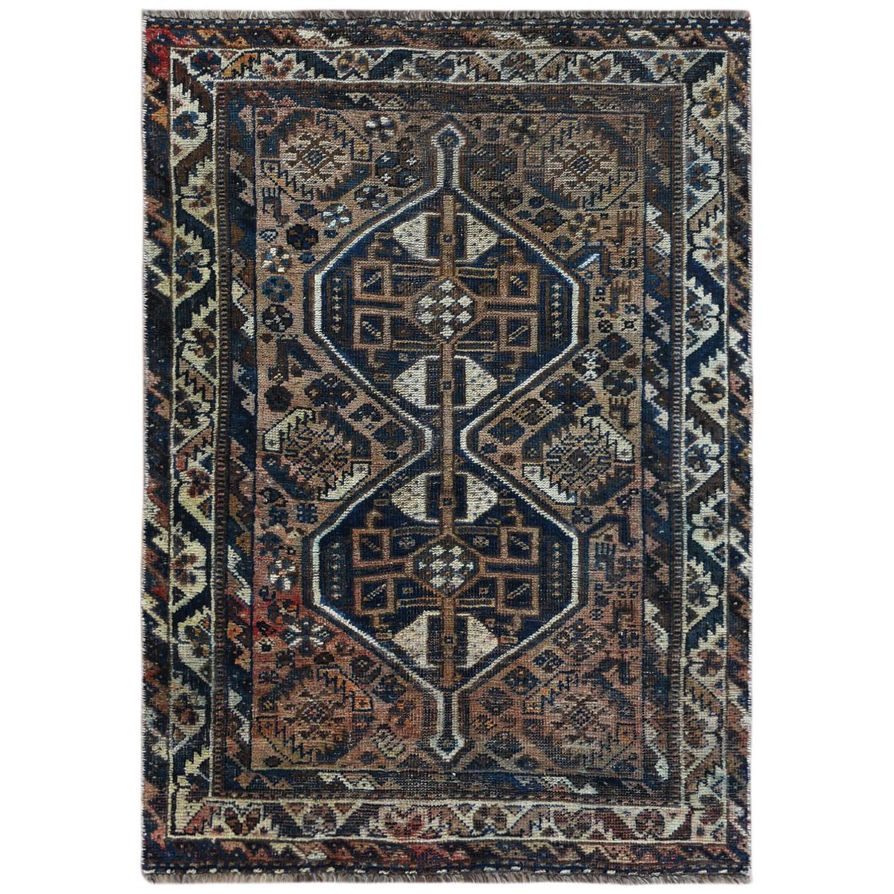 Fetneh Collection And Vintage Overdyed Collection Hand Knotted Brown Rug No: 1122220