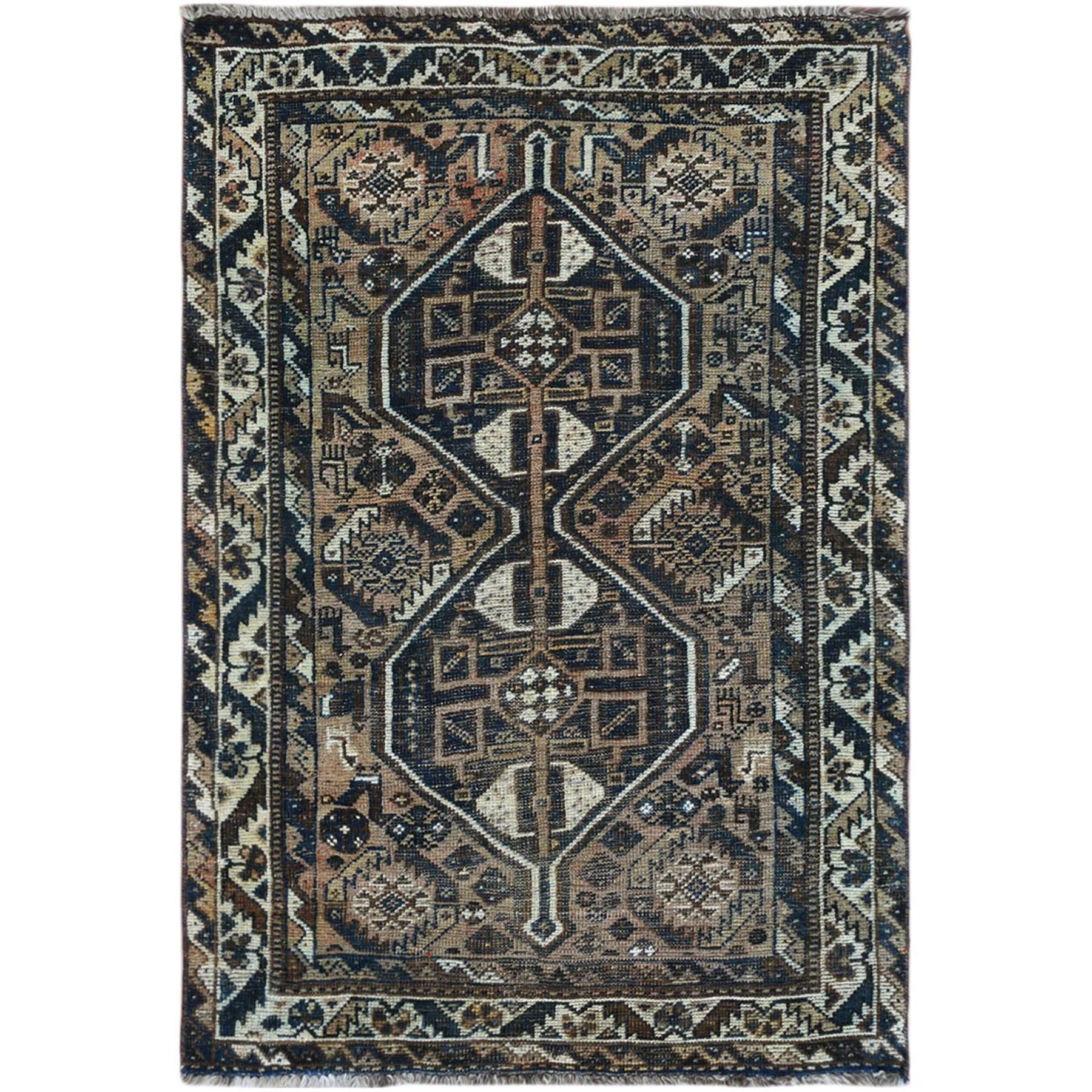 Fetneh Collection And Vintage Overdyed Collection Hand Knotted Brown Rug No: 1122222
