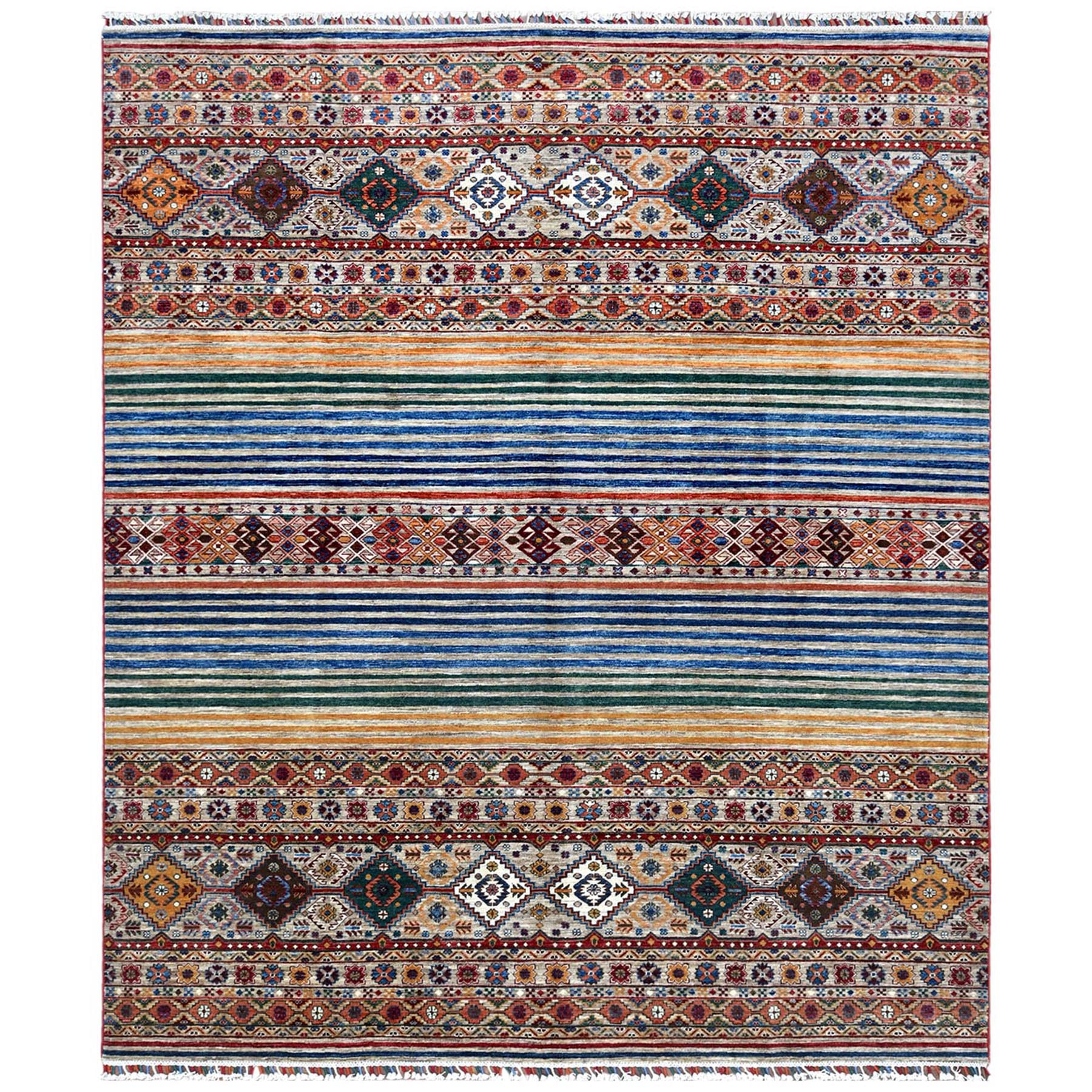 Caucasian Collection Hand Knotted Brown Rug No: 1122258