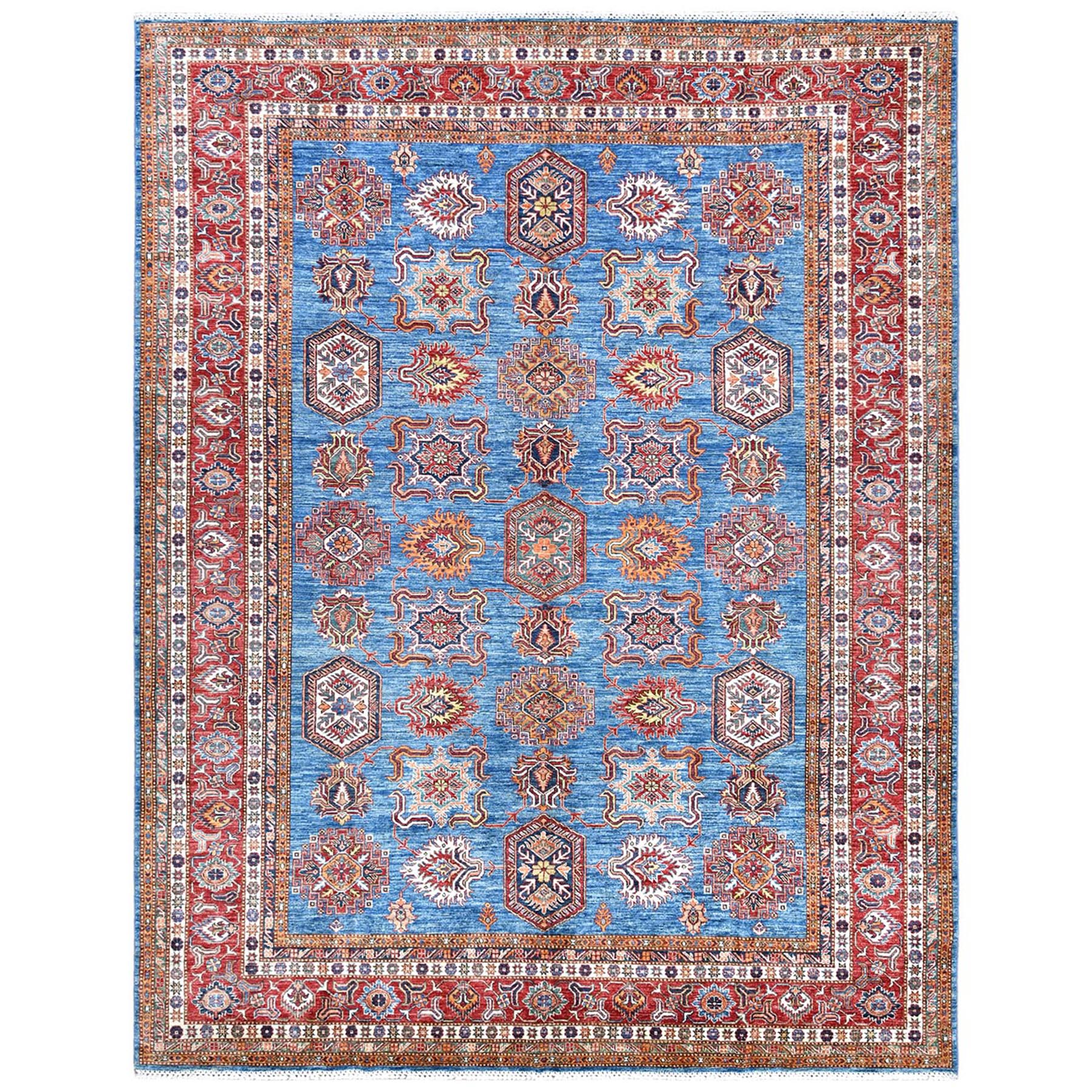 Caucasian Collection Hand Knotted Blue Rug No: 1122294