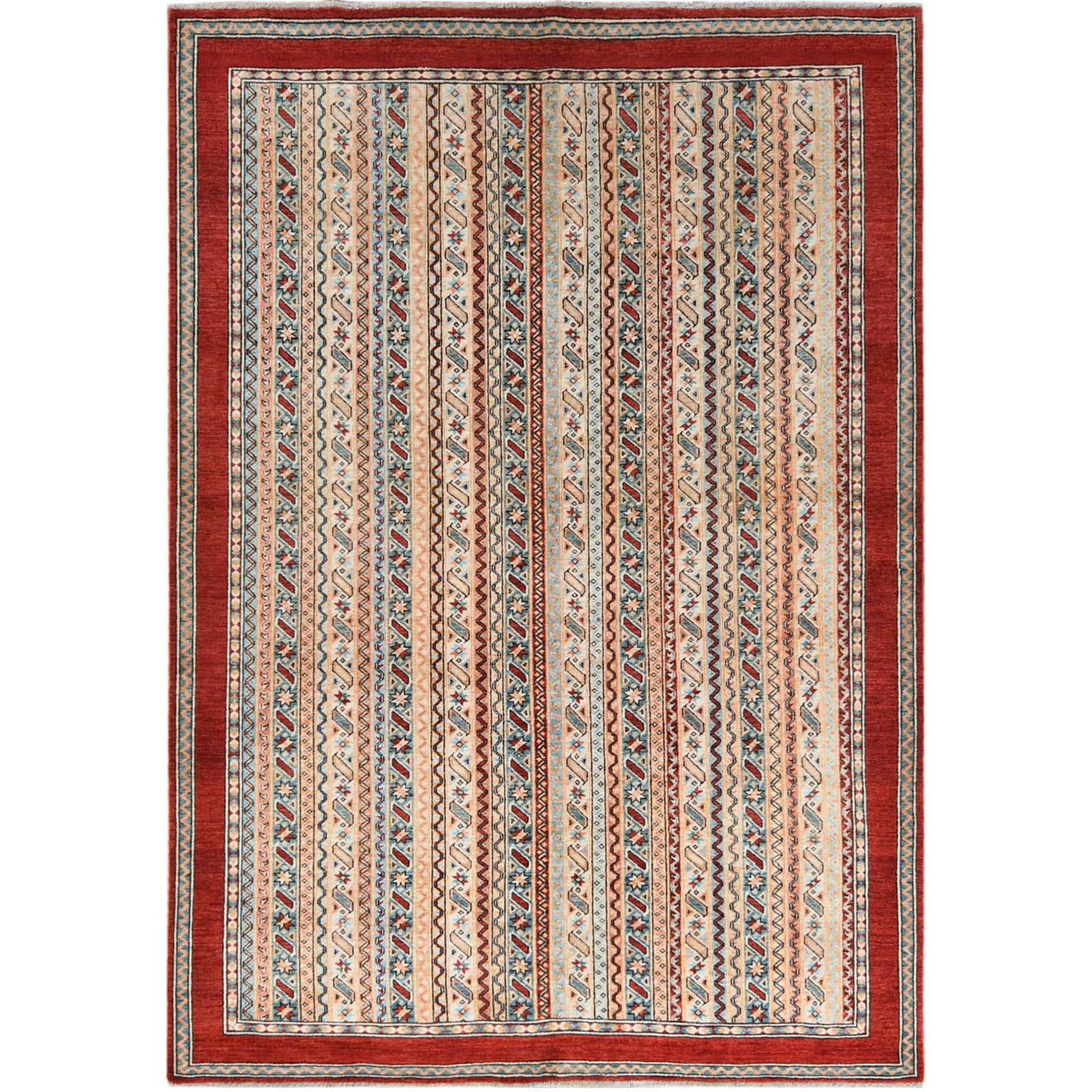 Caucasian Collection Hand Knotted Brown Rug No: 1122316