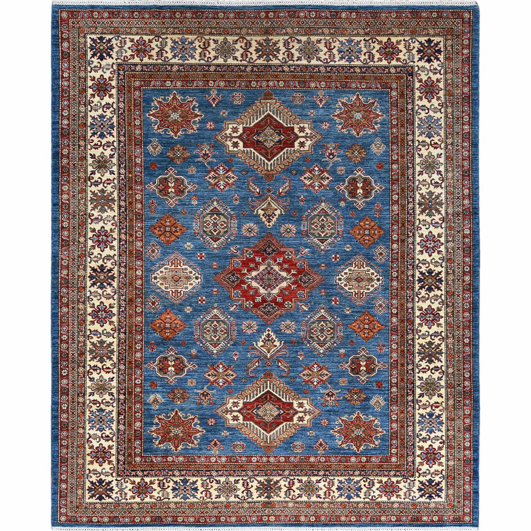 Caucasian Collection Hand Knotted Blue Rug No: 1122334