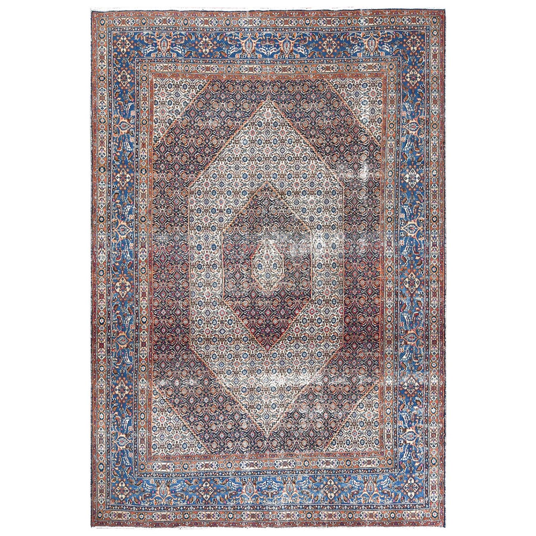 Fetneh Collection And Vintage Overdyed Collection Hand Knotted Ivory 1122494 Rug