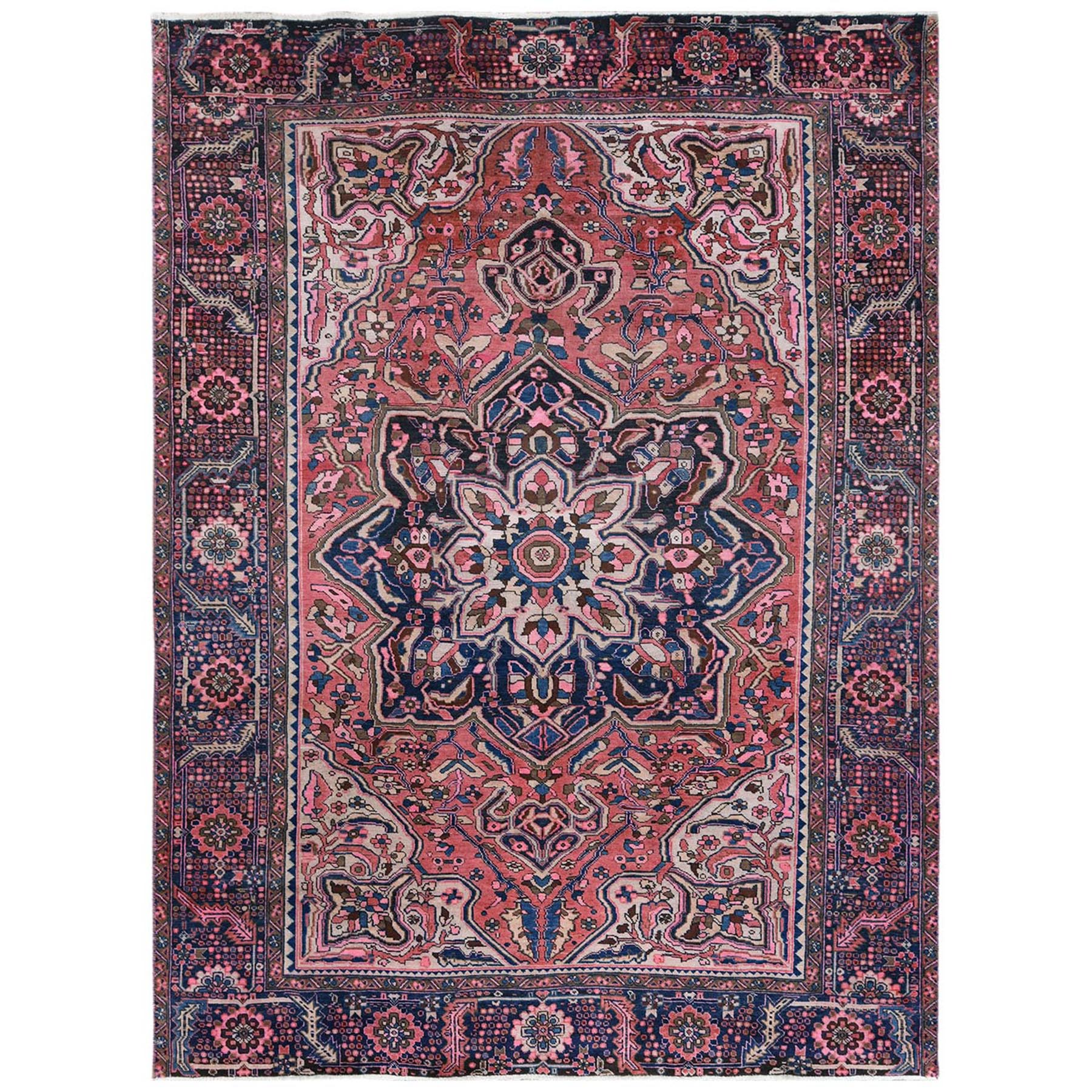 Fetneh Collection And Vintage Overdyed Collection Hand Knotted Pink Rug No: 1122502