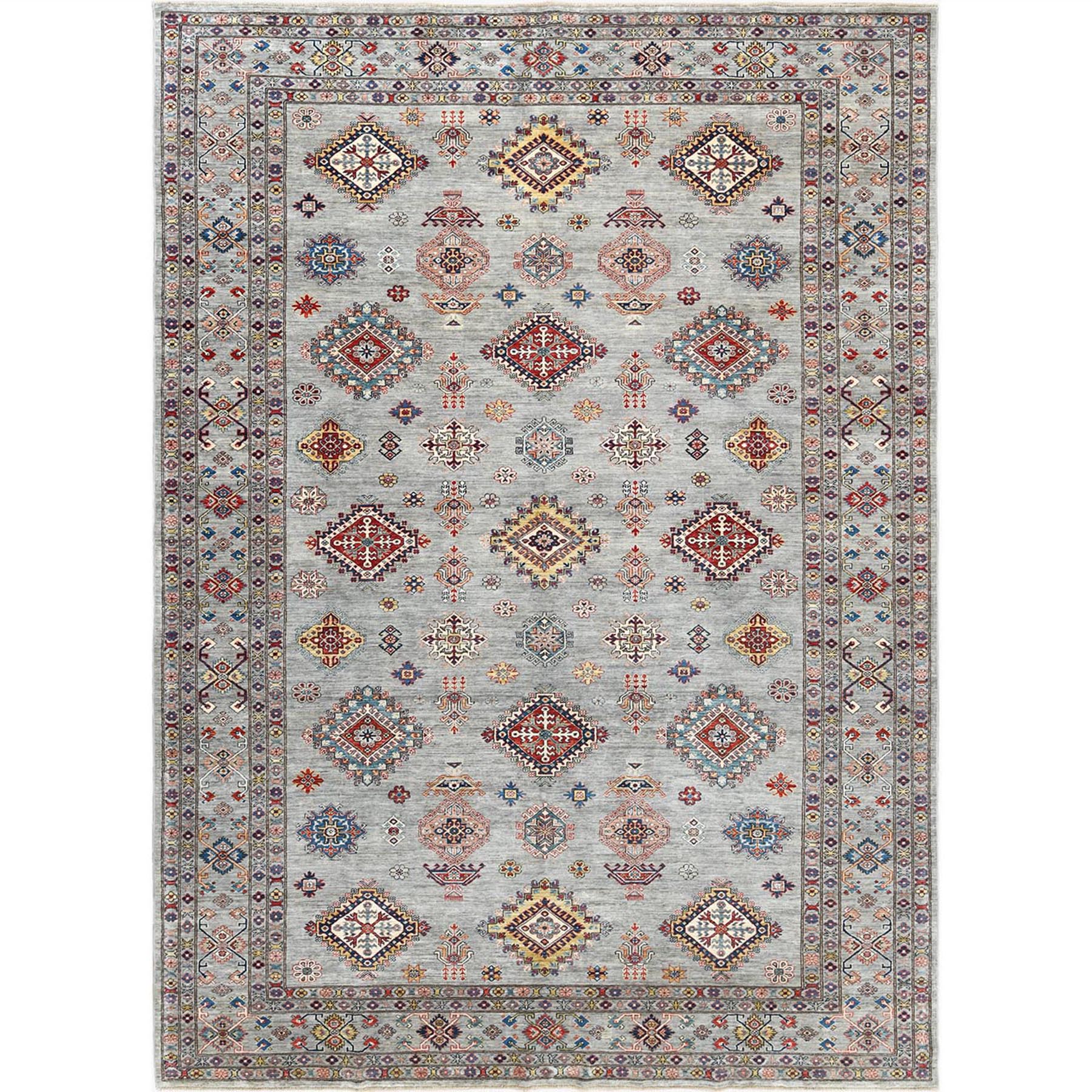 Caucasian Collection Hand Knotted Grey Rug No: 1122530