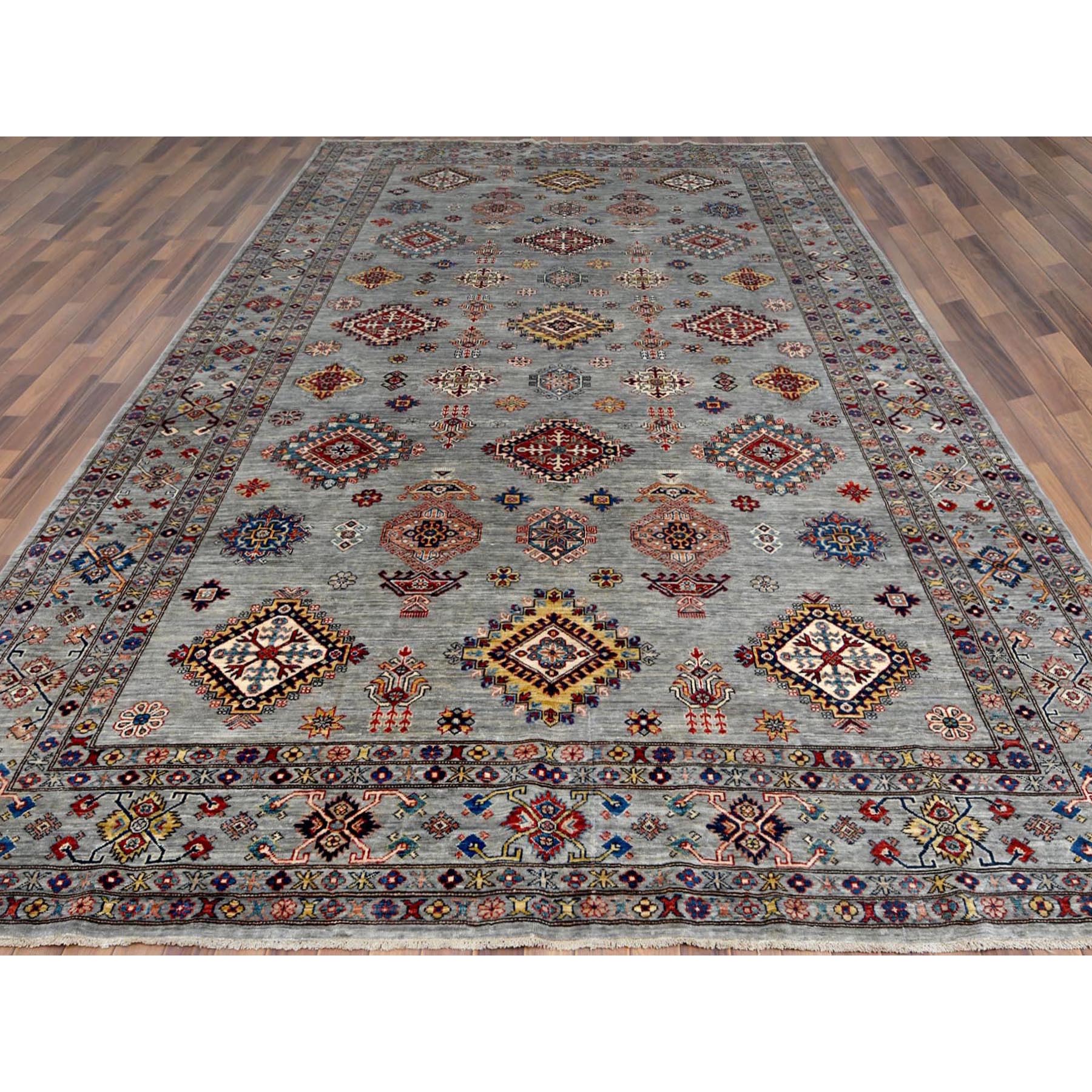 Caucasian Collection Hand Knotted Grey 1122530 Rug