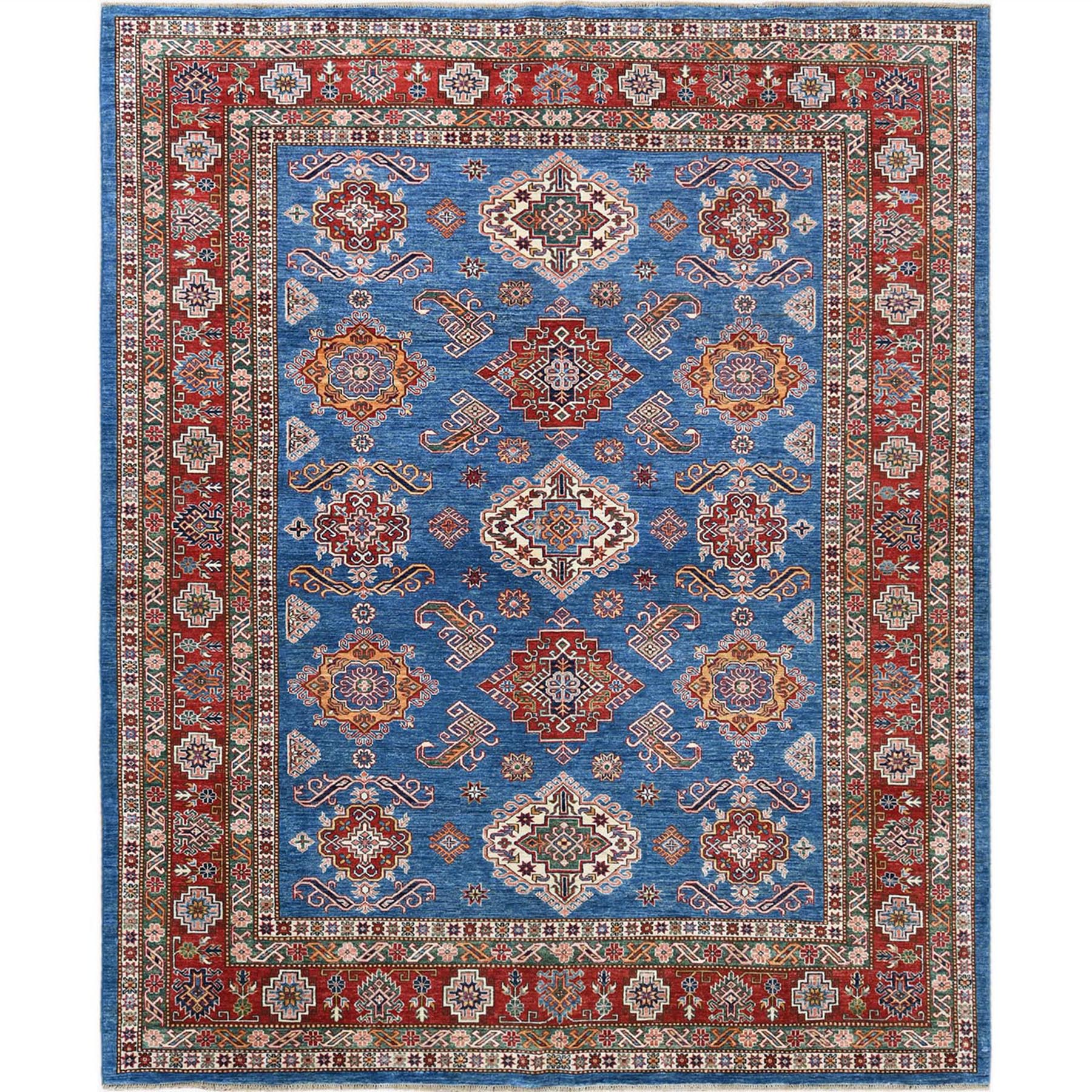 Caucasian Collection Hand Knotted Blue Rug No: 1122548