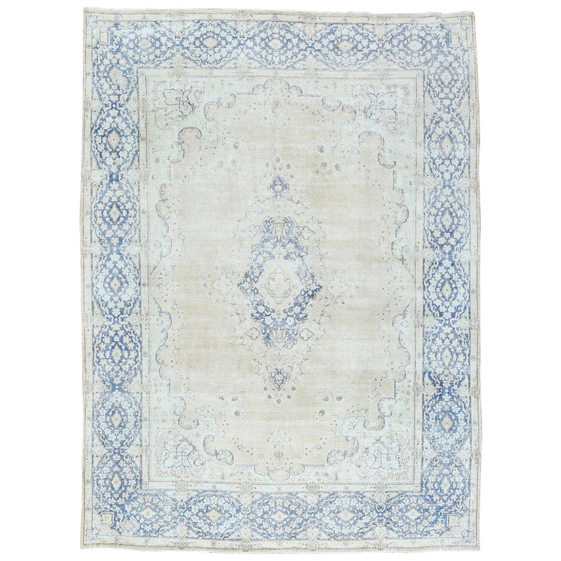 Fetneh Collection And Vintage Overdyed Collection Hand Knotted Ivory Rug No: 1122686