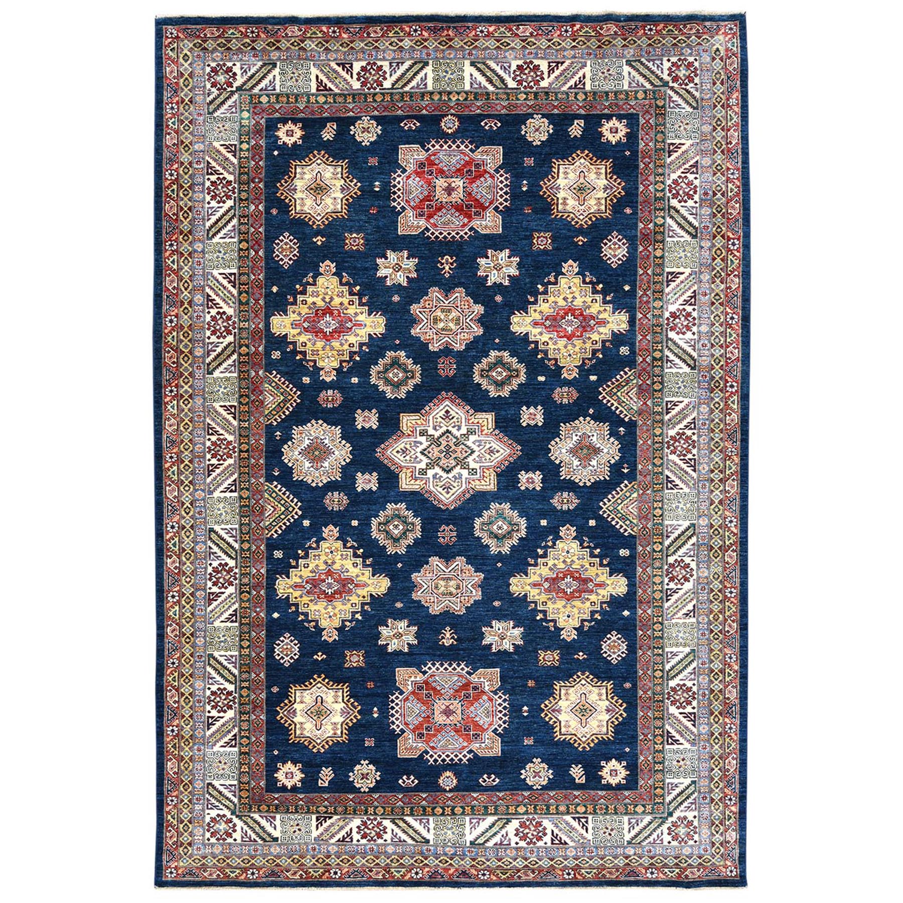 Caucasian Collection Hand Knotted Blue Rug No: 1122714
