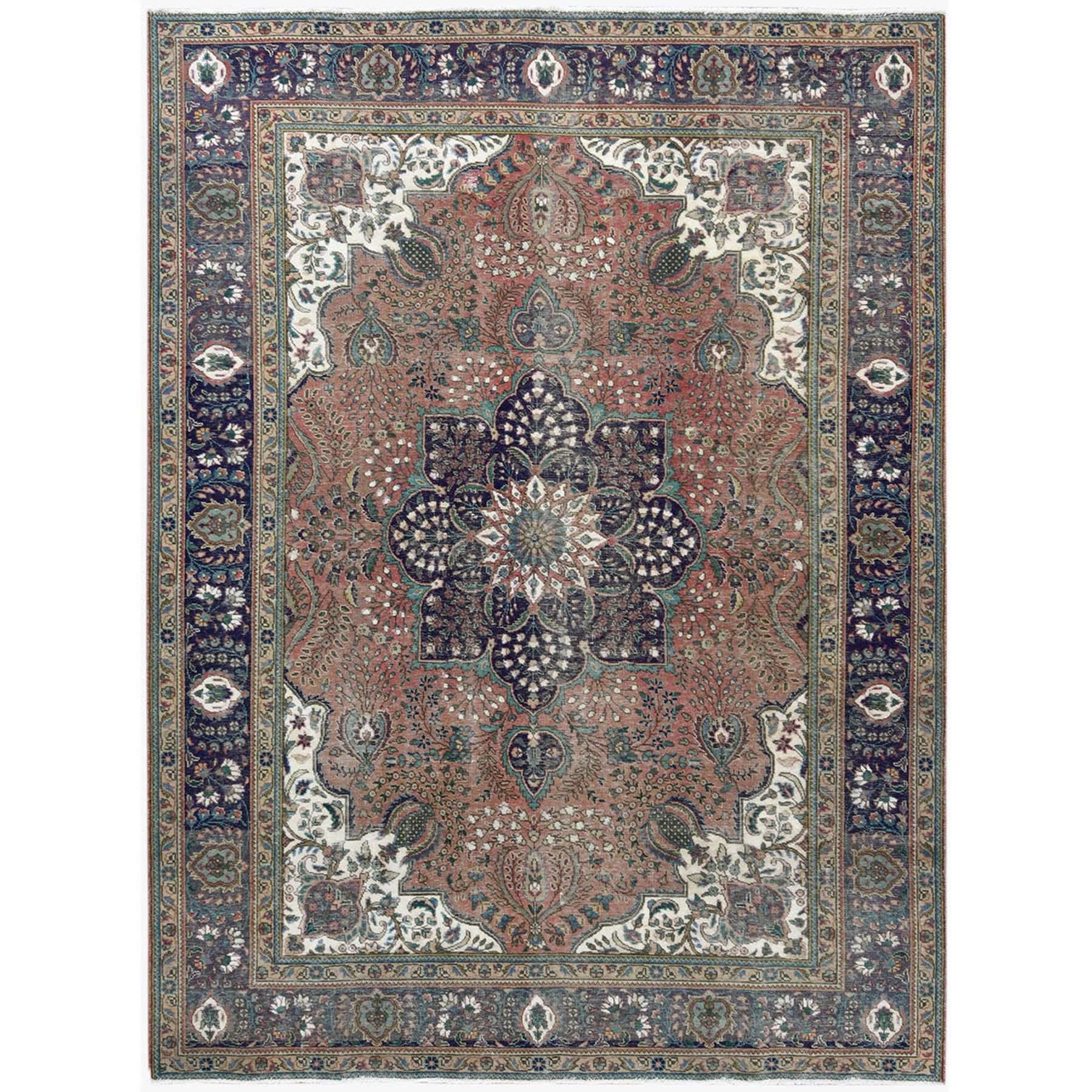 Fetneh Collection And Vintage Overdyed Collection Hand Knotted Pink Rug No: 1122794