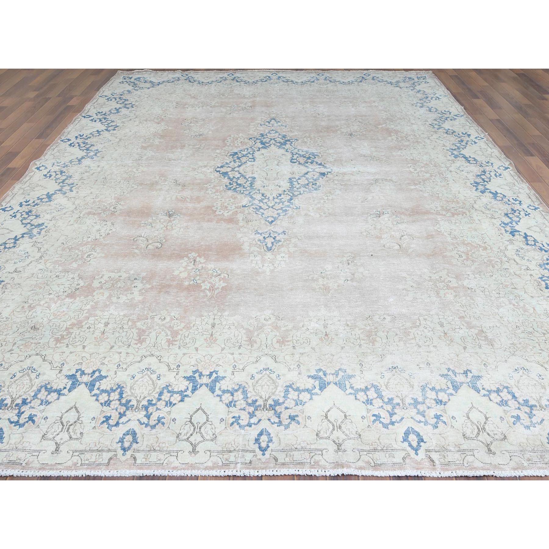 Fetneh Collection And Vintage Overdyed Collection Hand Knotted Beige 1122816 Rug