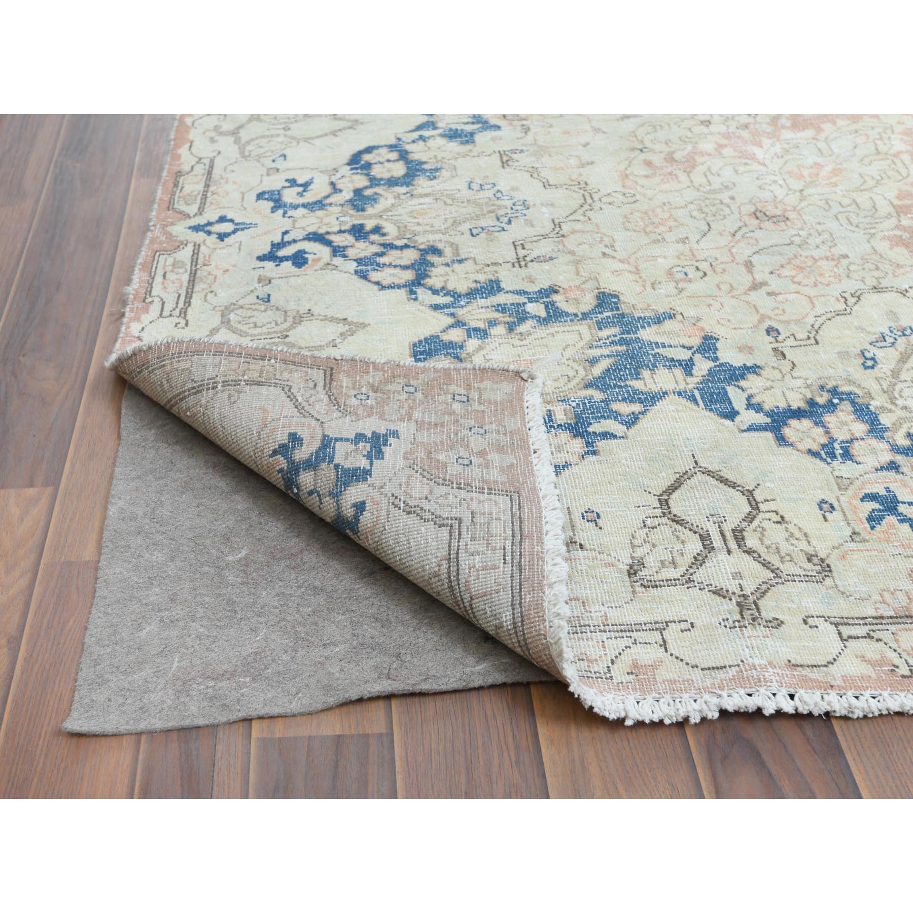 Fetneh Collection And Vintage Overdyed Collection Hand Knotted Beige 1122816 Rug