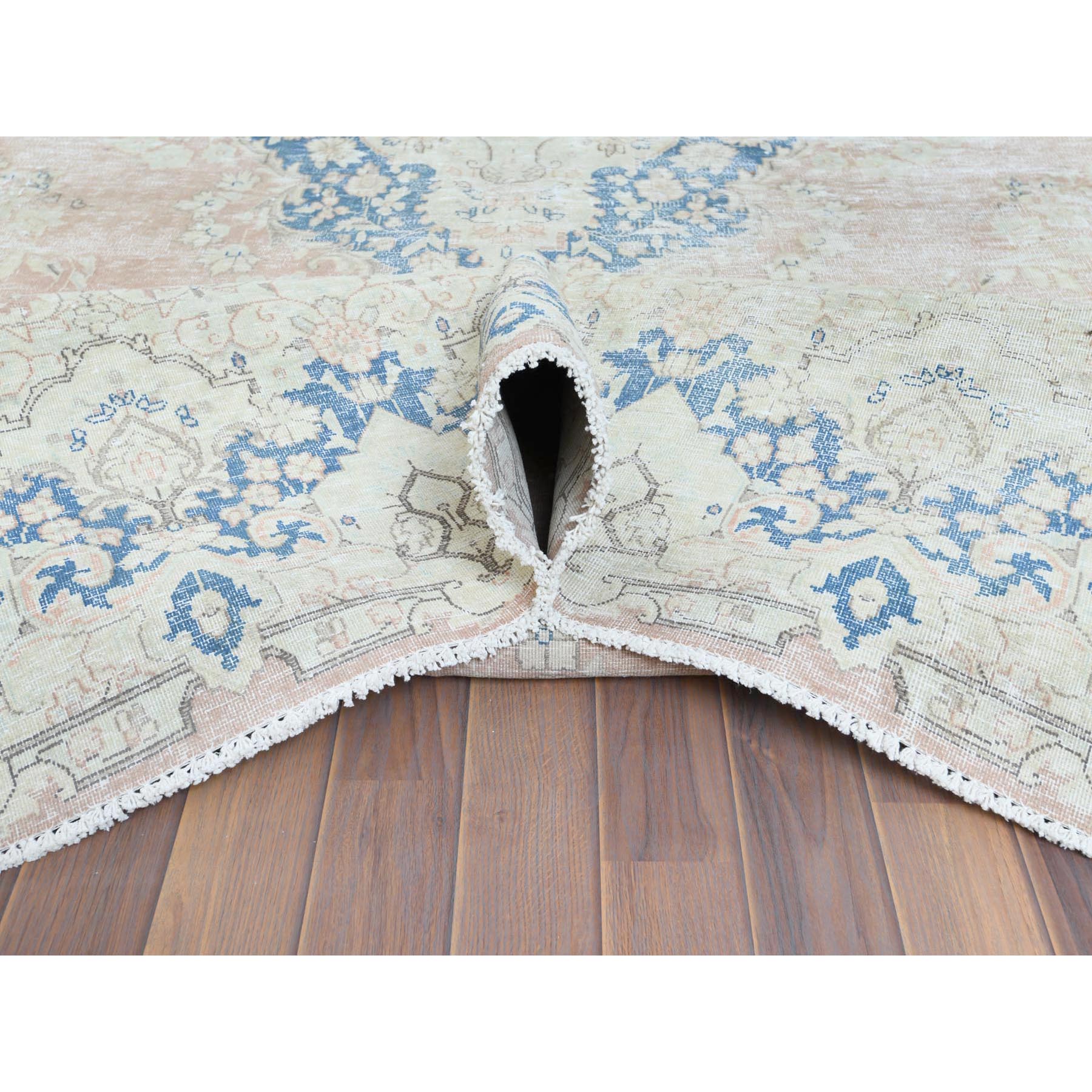 Fetneh Collection And Vintage Overdyed Collection Hand Knotted Beige 1122816 Rug