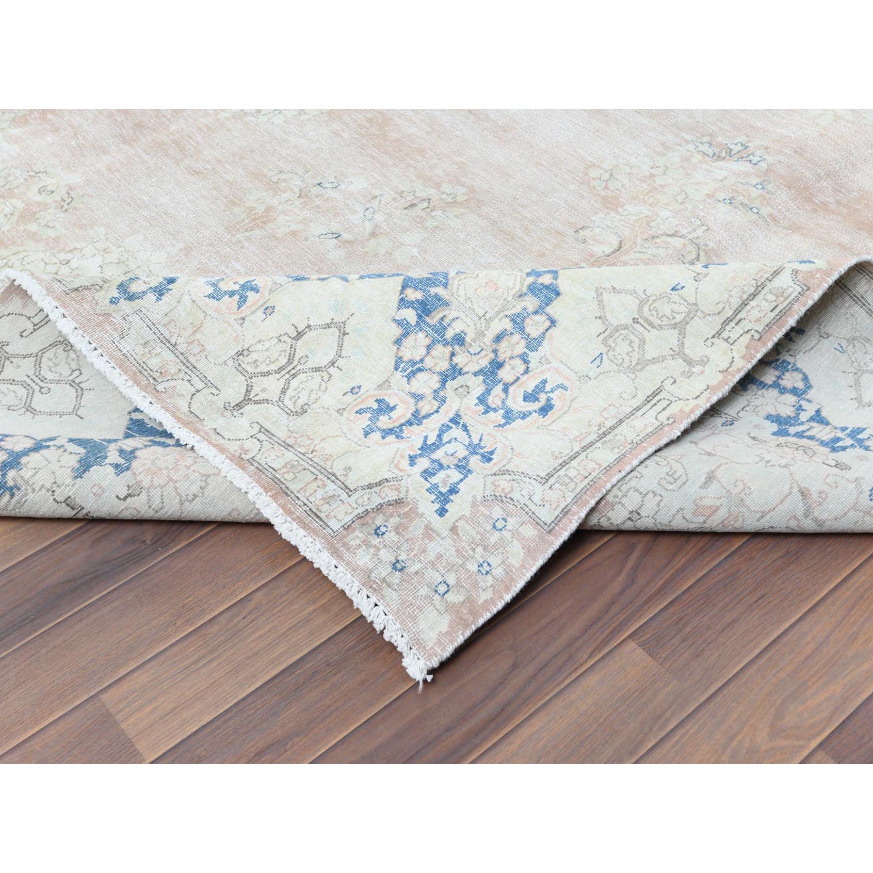 Fetneh Collection And Vintage Overdyed Collection Hand Knotted Beige 1122816 Rug