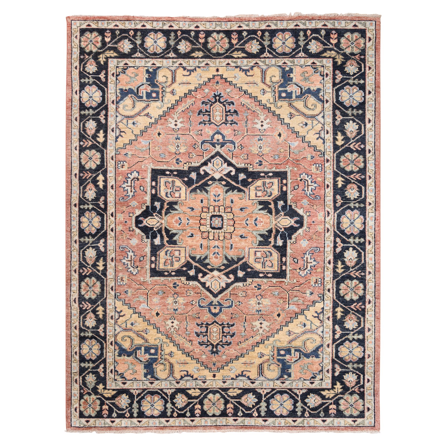 Nomadic And Village Collection Hand Knotted Orange Rug No: 1124432