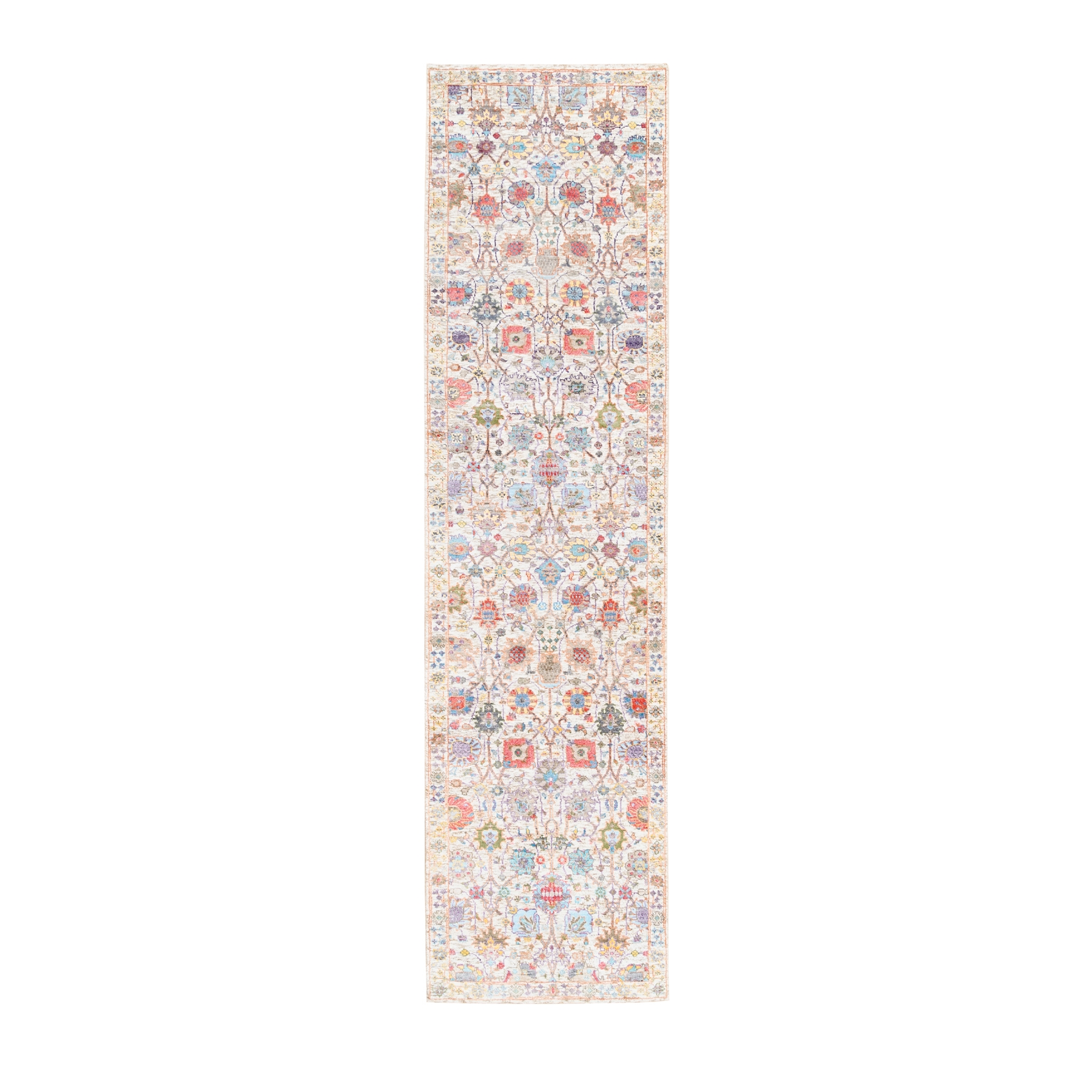 Transitional Hand Knotted Ivory Rug No: 1124580