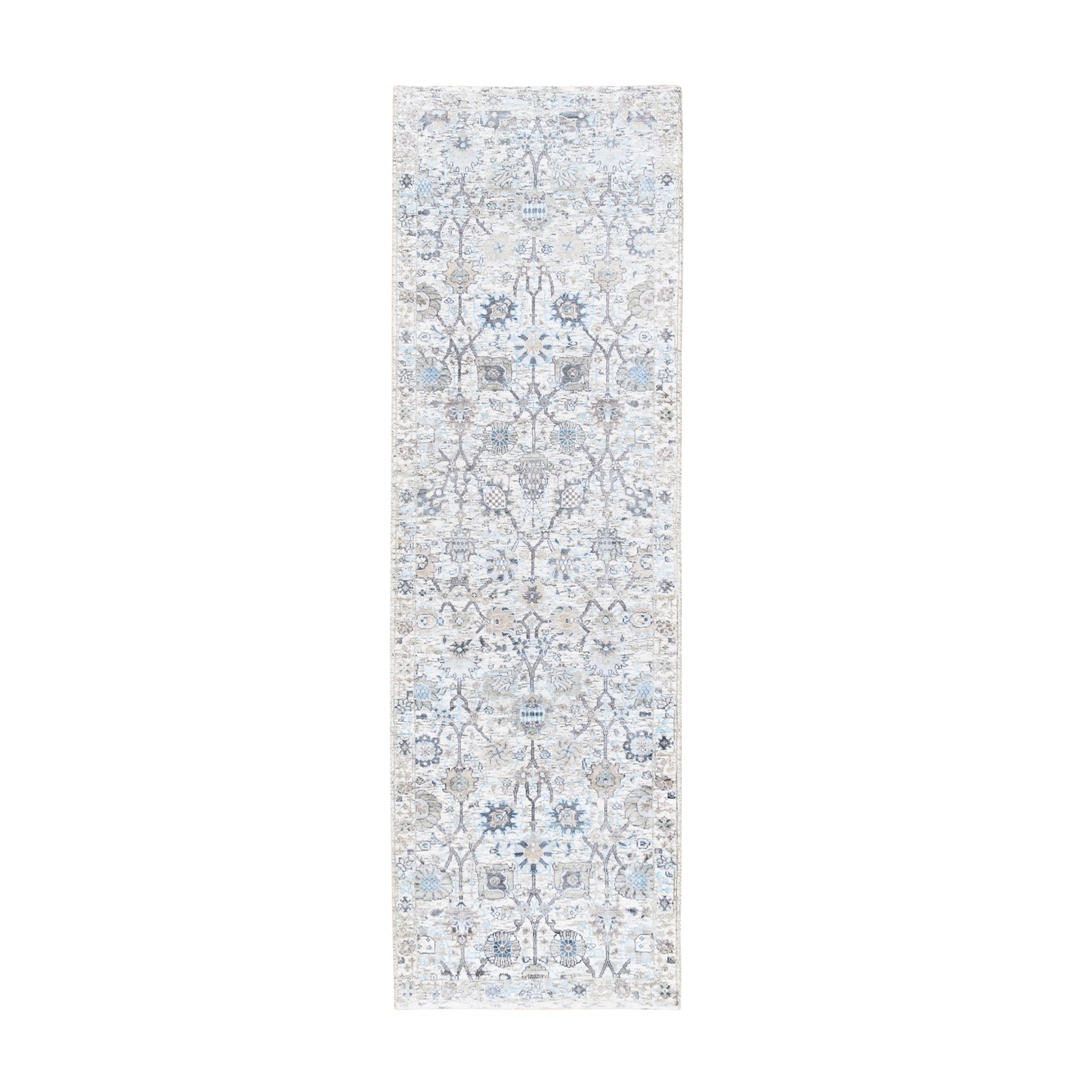 Transitional Hand Knotted Ivory Rug No: 1124586