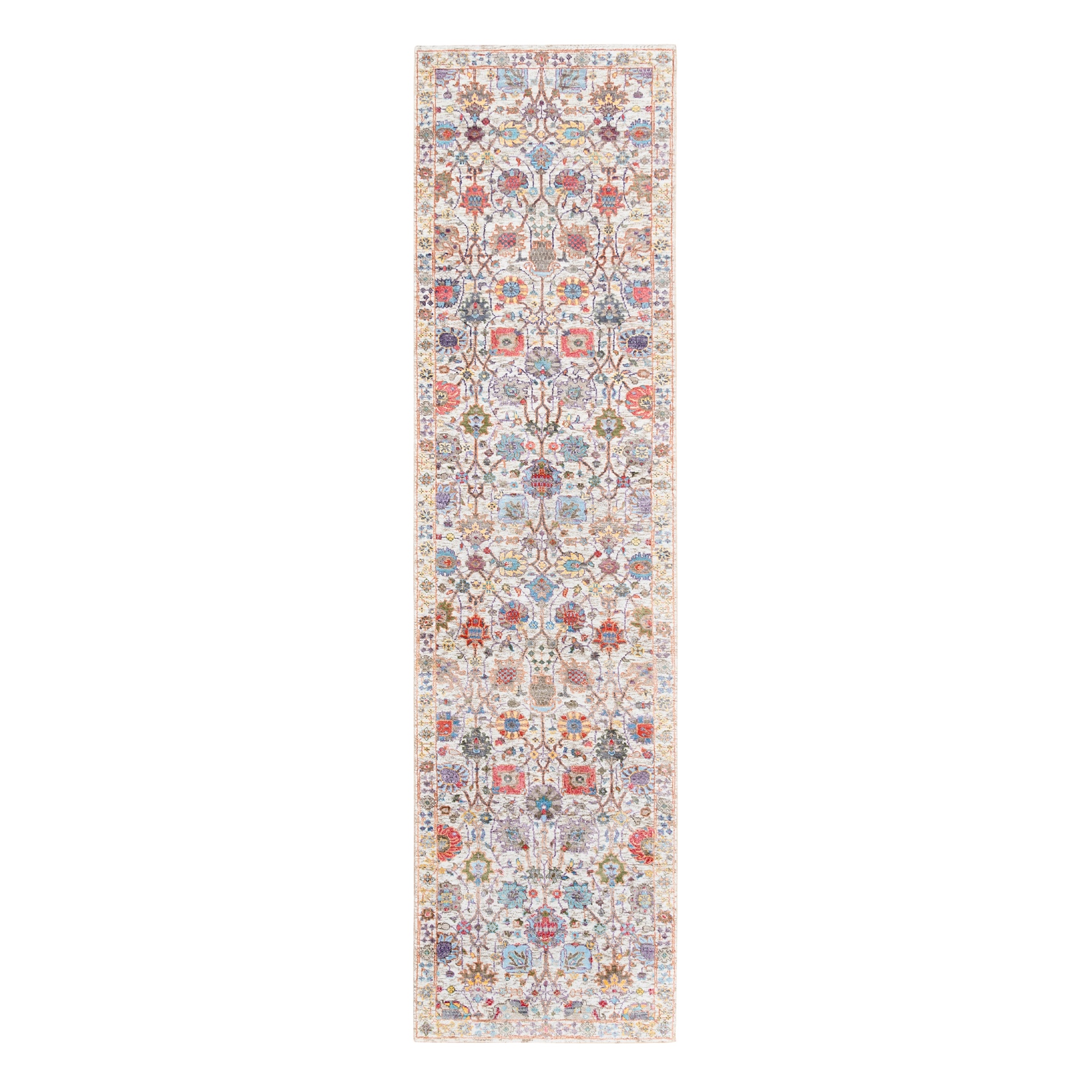 Transitional Hand Knotted Ivory Rug No: 1124588