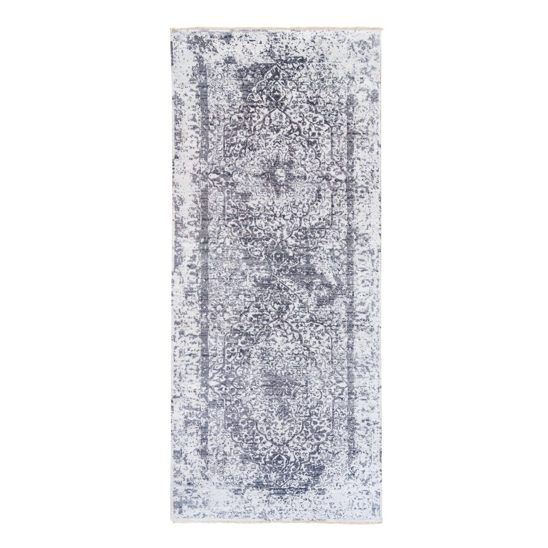 Transitional Hand Knotted Grey Rug No: 1124710